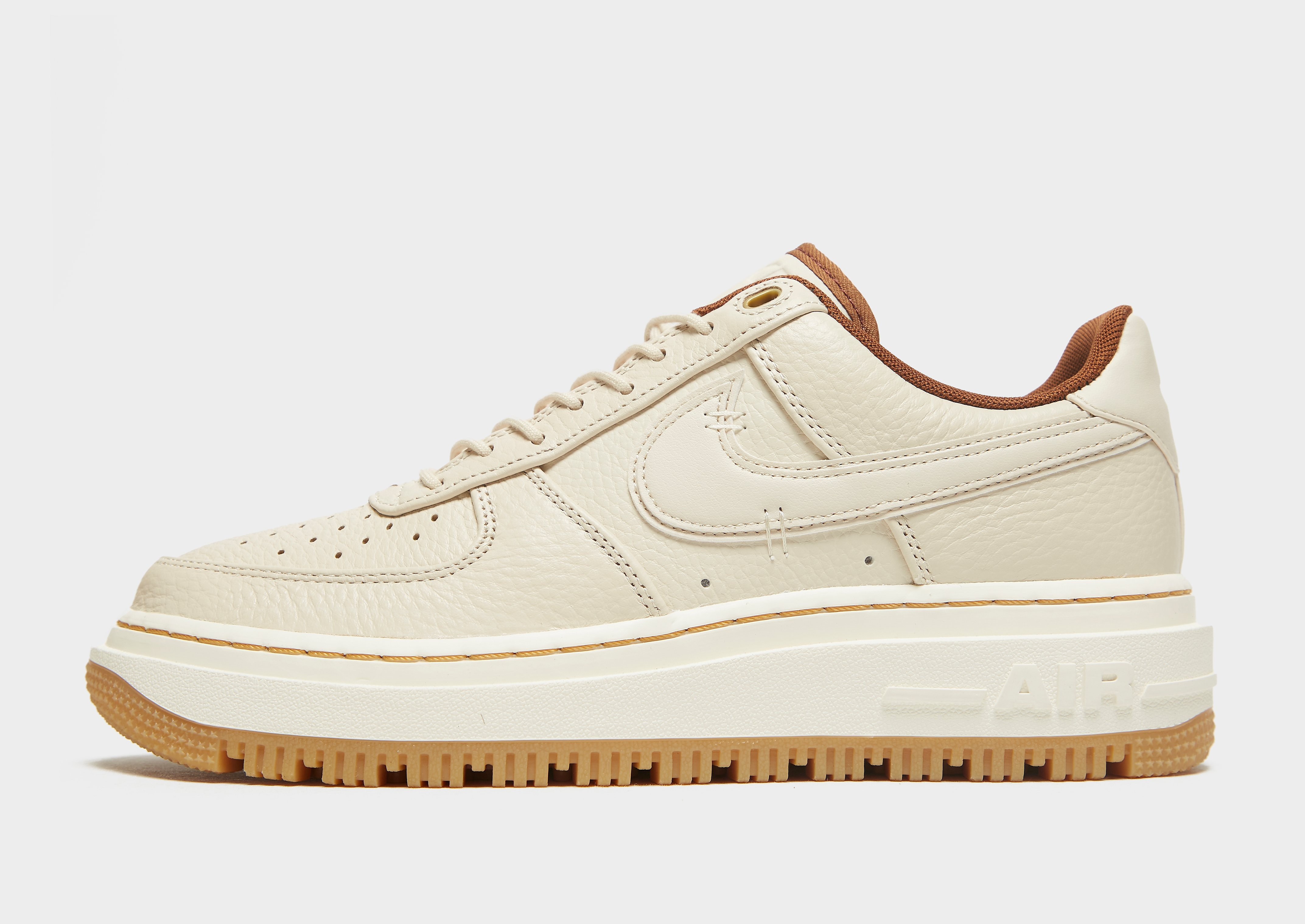 

Nike Air Force 1 Luxe - White/Brown - Mens, White/Brown