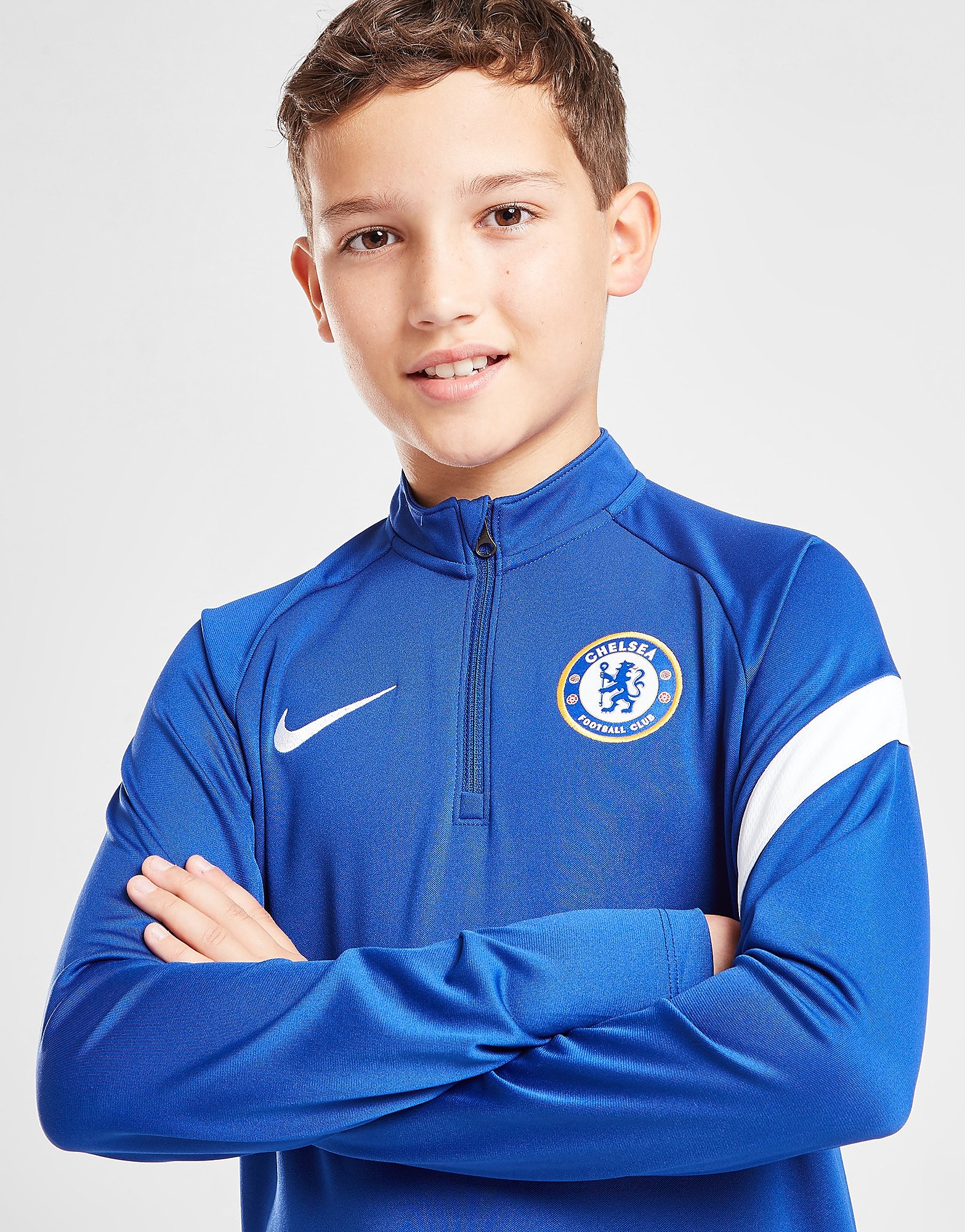 Nike Chelsea FC Academy Drill Top Junior - Rush Blue/White - Kids, Rush Blue/White