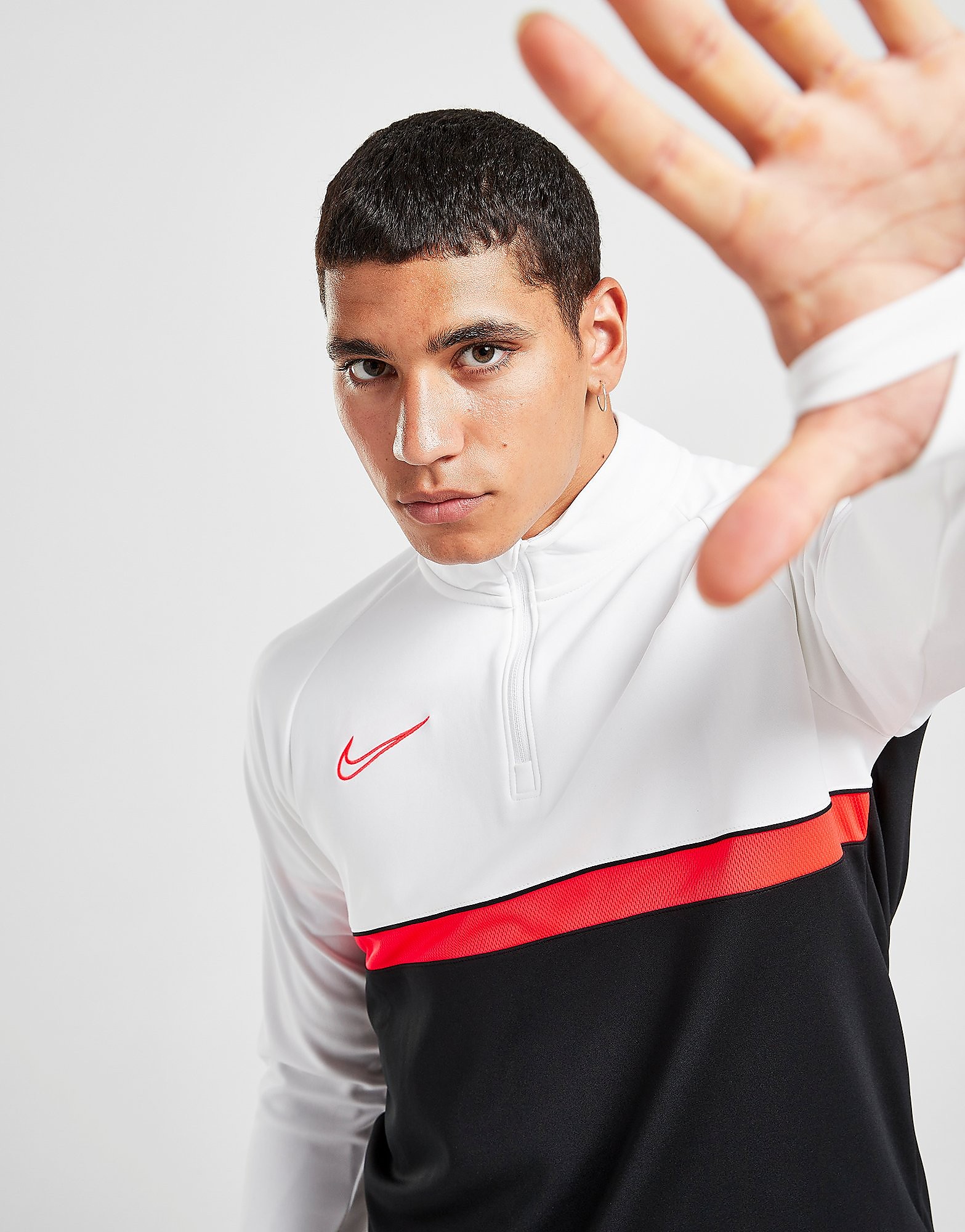 

Nike Academy Drill Quarter-Zip Track Top - Black/Black/Bright Crimson/Bright Crimson - Mens, Black/Black/Bright Crimson/Bright Crimson