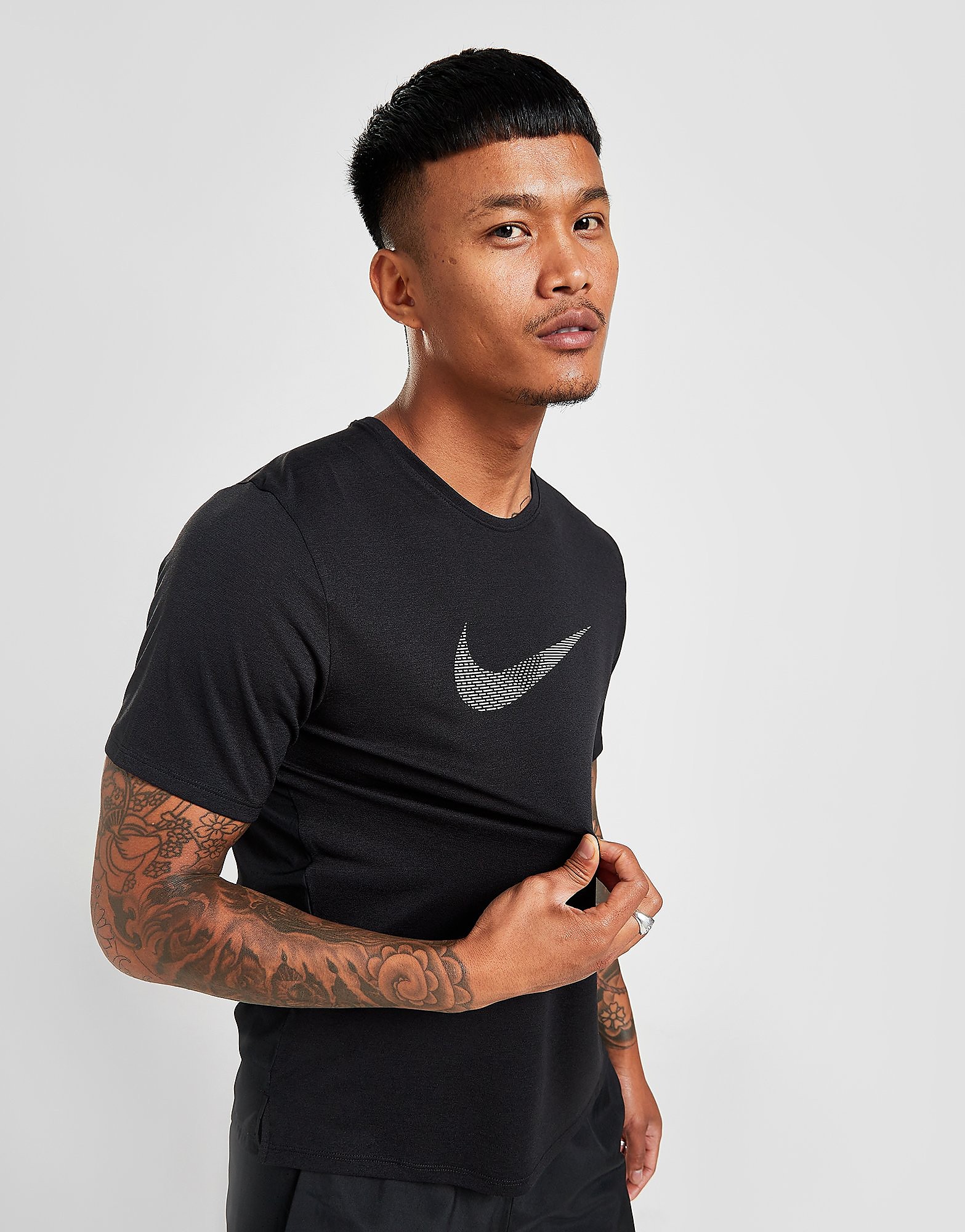 

Nike Reflective Swoosh T-Shirt - Black - Mens, Black