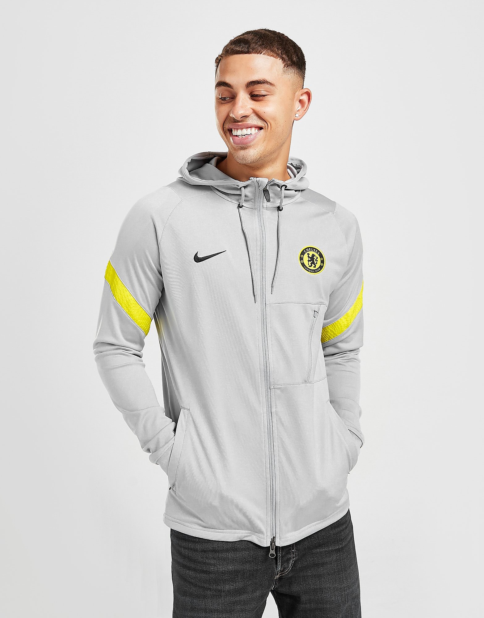 

Nike Chelsea FC Strike Hoodie - Wolf Grey/Opti Yellow/Black - Mens, Wolf Grey/Opti Yellow/Black
