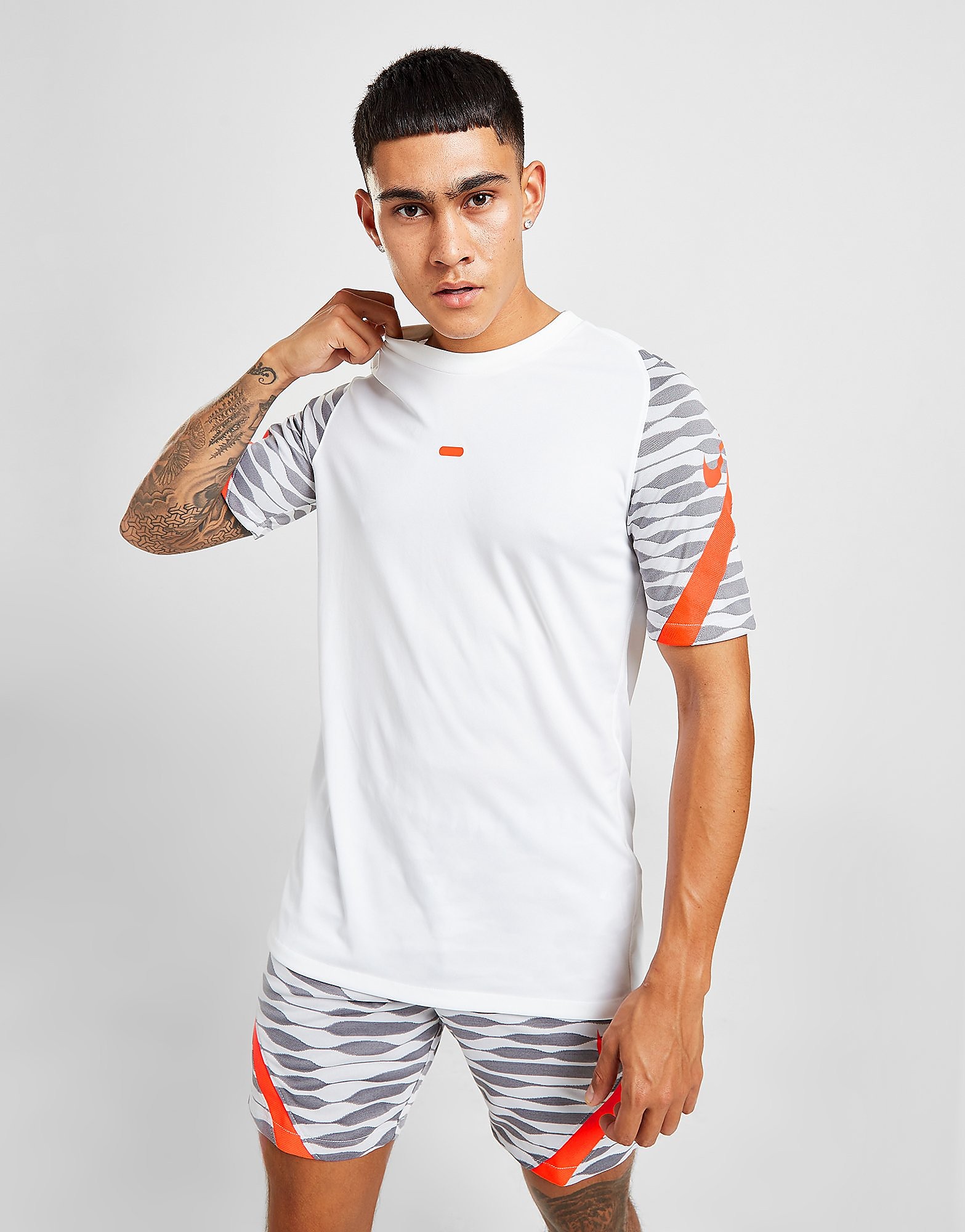 Nike Strike T-Shirt - White/Black/Bright Crimson/Bright Crimson - Mens, White/Black/Bright Crimson/Bright Crimson