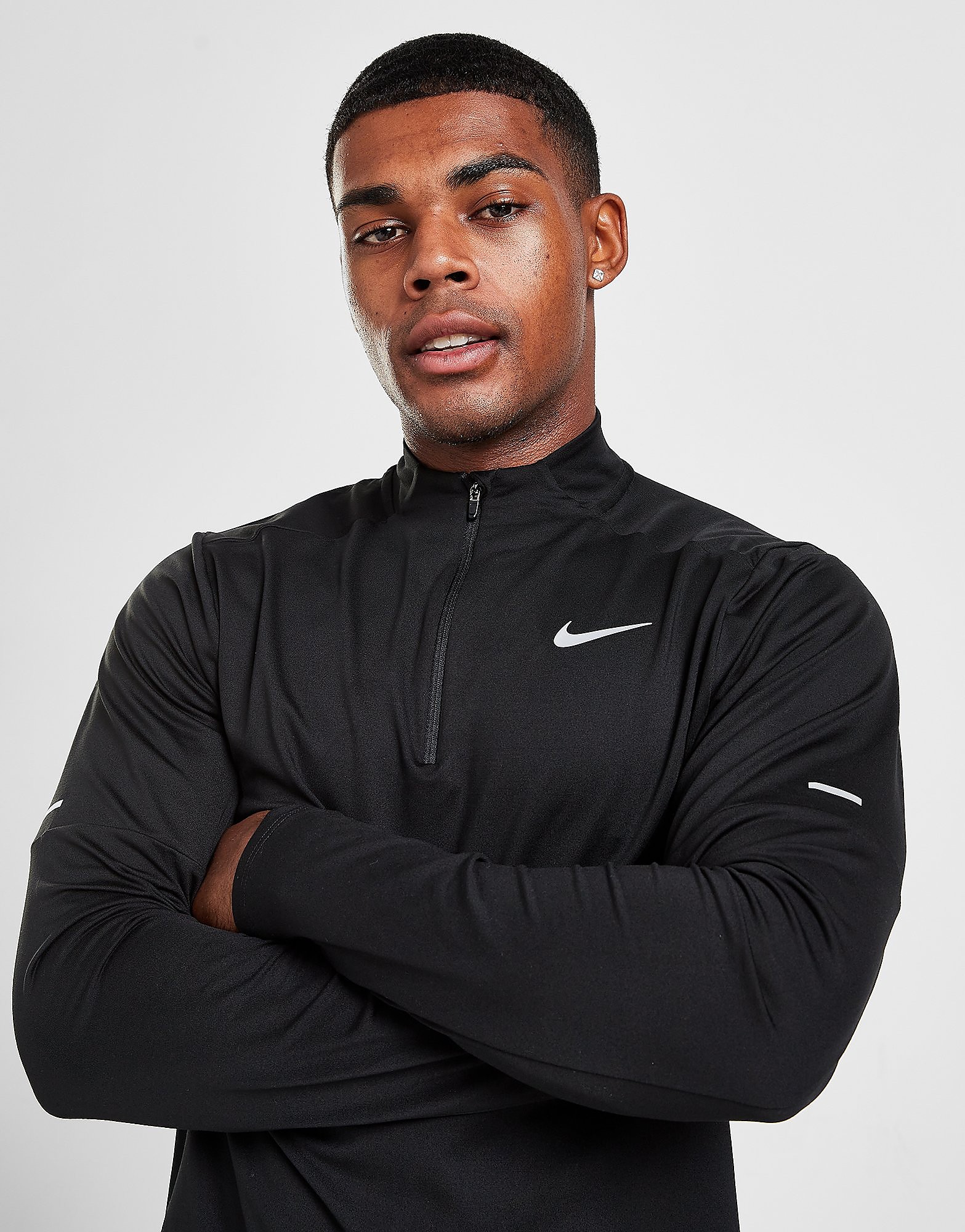 

Nike Element 1/2 Zip Running Top - Black - Mens, Black