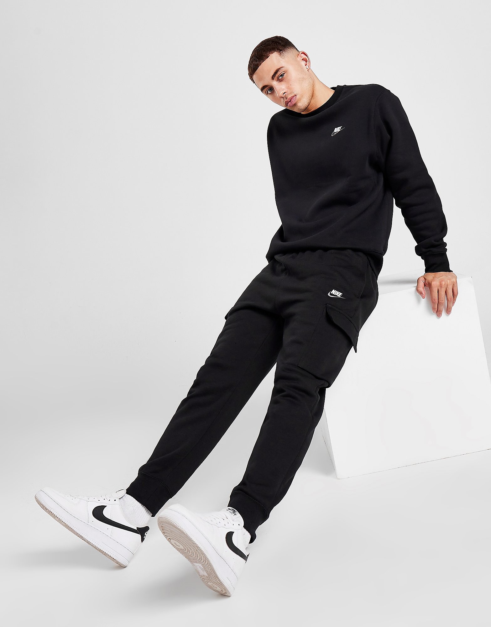 

Nike Foundation Cargo Joggers - Only at JD - Black/Black/Iron Grey/White - Mens, Black/Black/Iron Grey/White