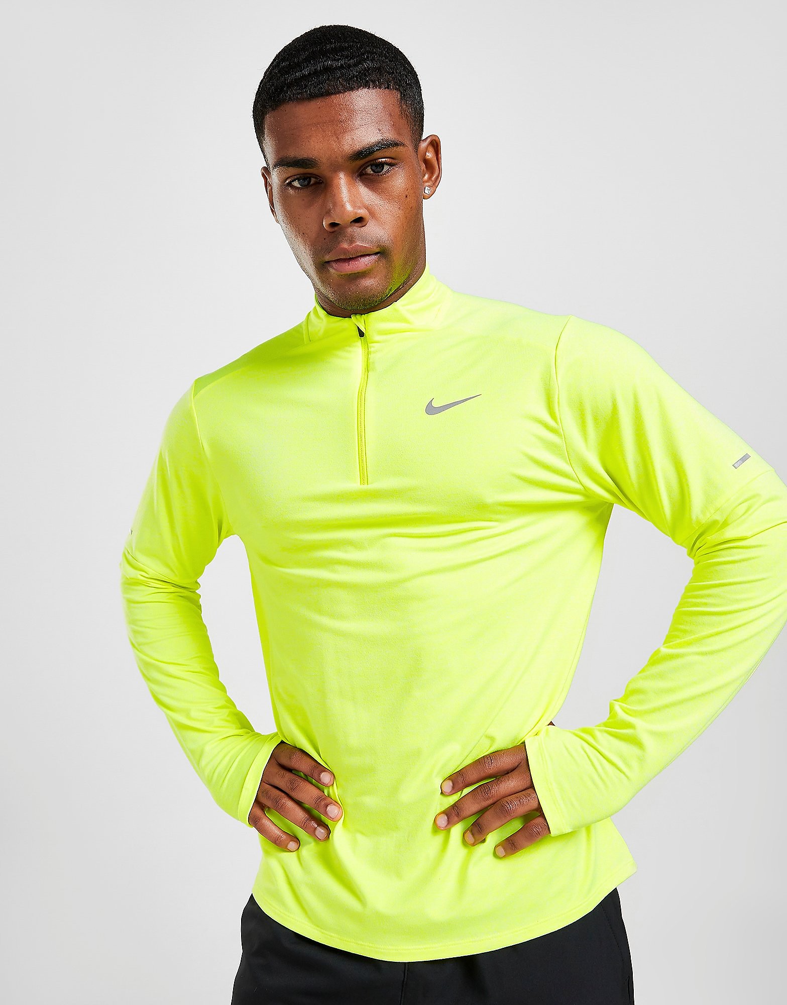 

Nike Element 1/2 Zip Running Top - Volt/White - Mens, Volt/White