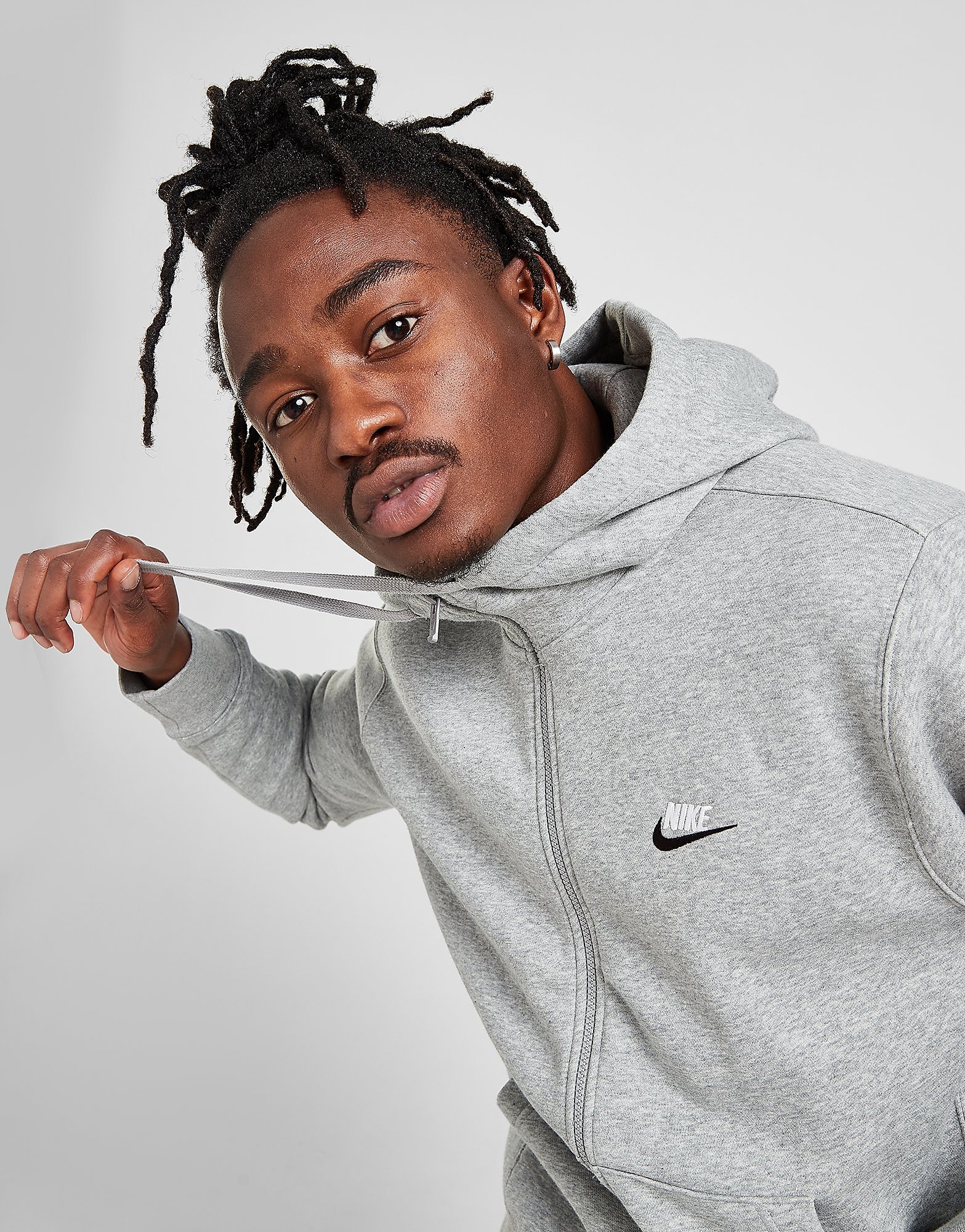 

Nike Foundation Full Zip Hoodie - Only at JD - Dark Grey Heather/Dark Grey Heather/Black/White - Mens, Dark Grey Heather/Dark Grey Heather/Black/White