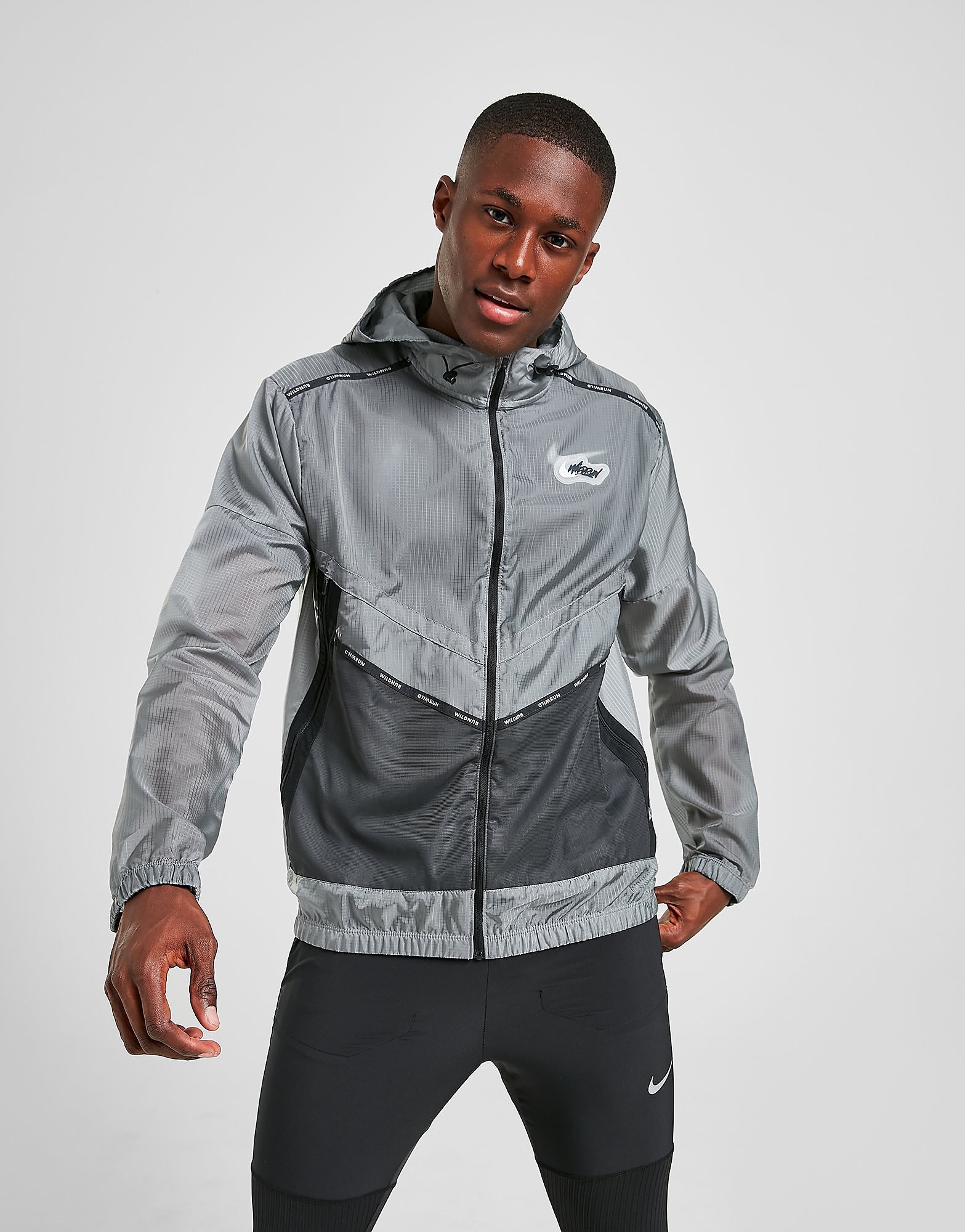 Nike Wild Run Jacket - Smoke Grey/Off-Noir/Black - Mens, Smoke Grey/Off-Noir/Black