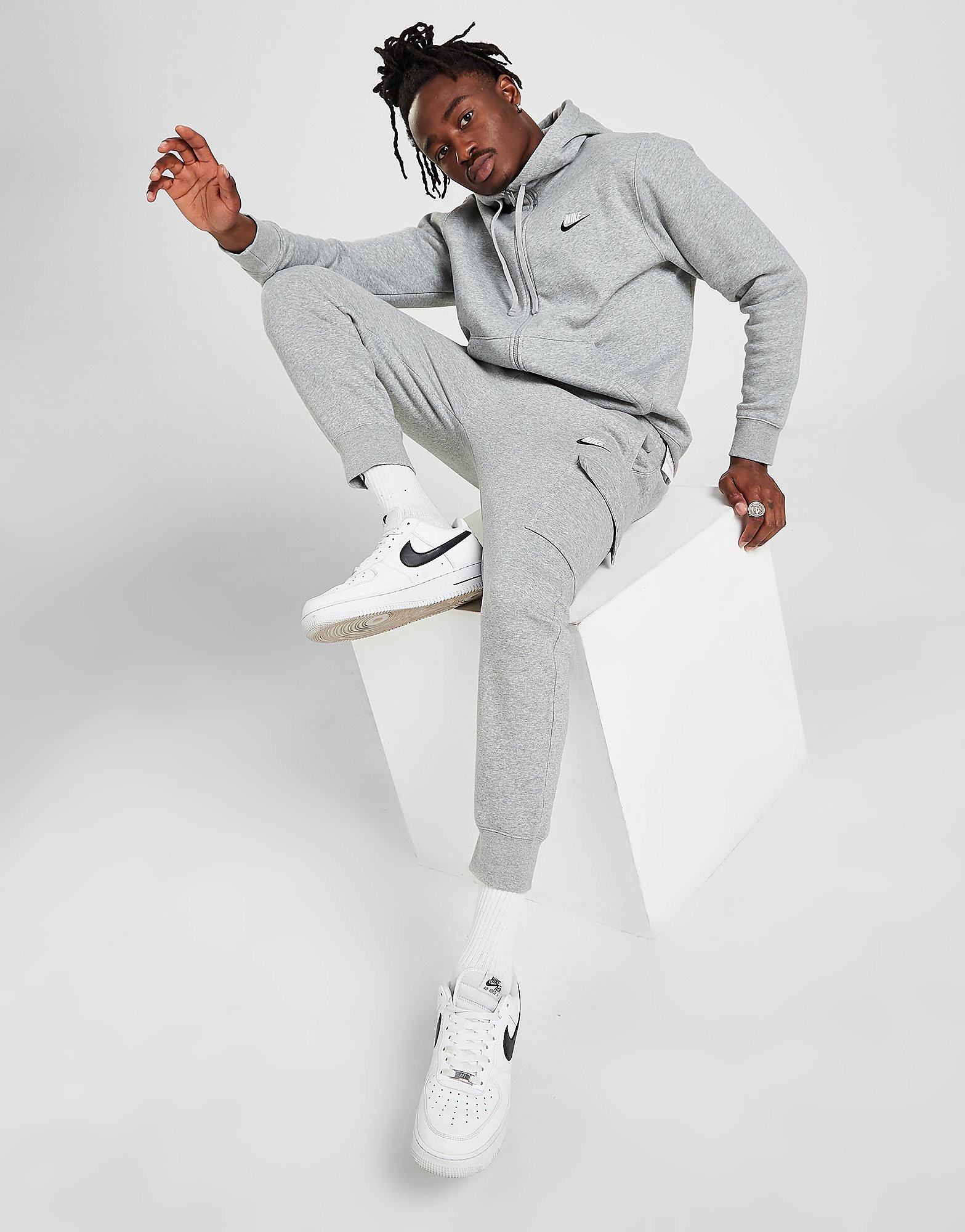 

Nike Foundation Cargo Joggers - Only at JD - Dark Grey Heather/Matte Silver/Black/White - Mens, Dark Grey Heather/Matte Silver/Black/White
