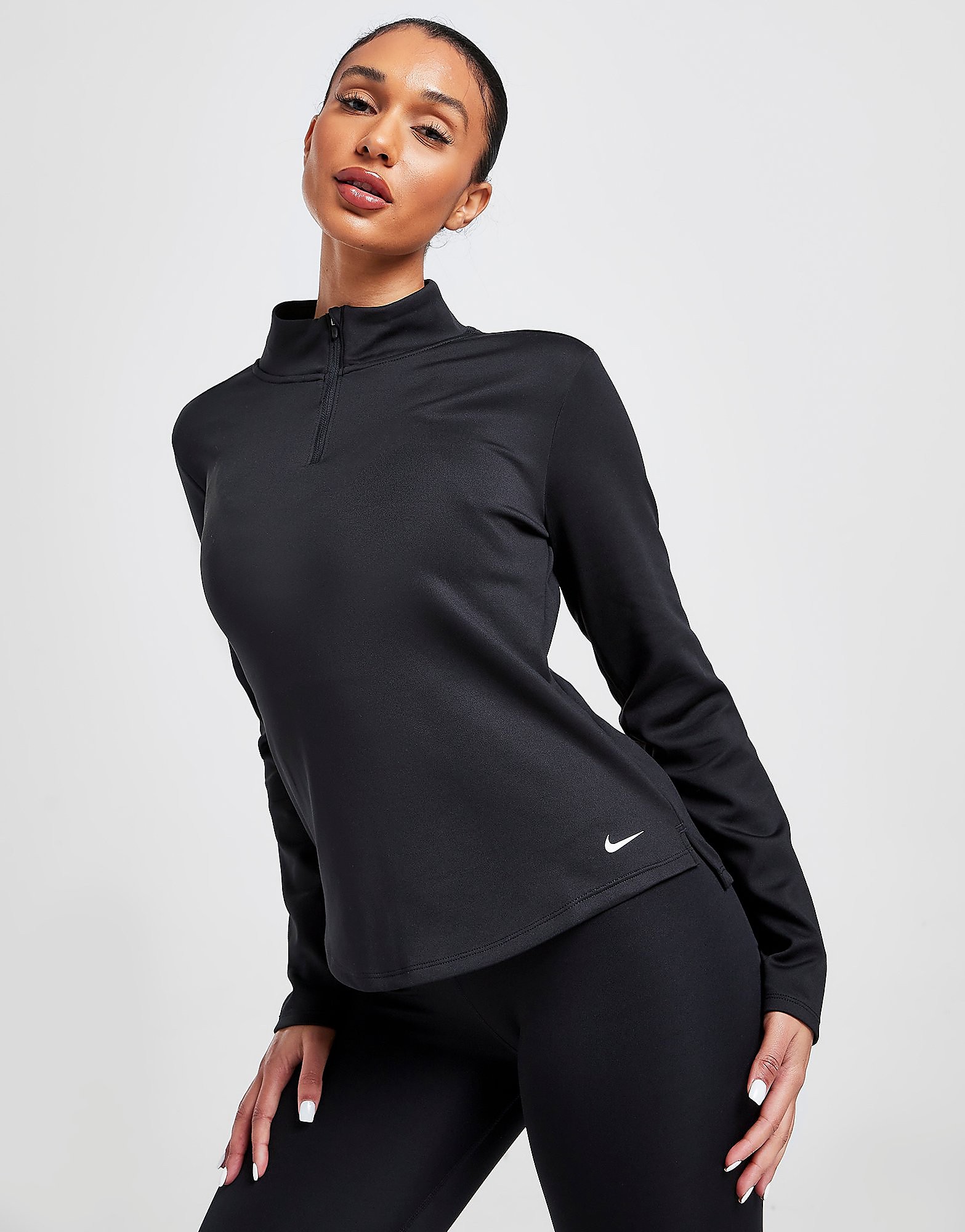 

Nike Training Luxe Warm 1/4 Zip Top - Black/White - Womens, Black/White