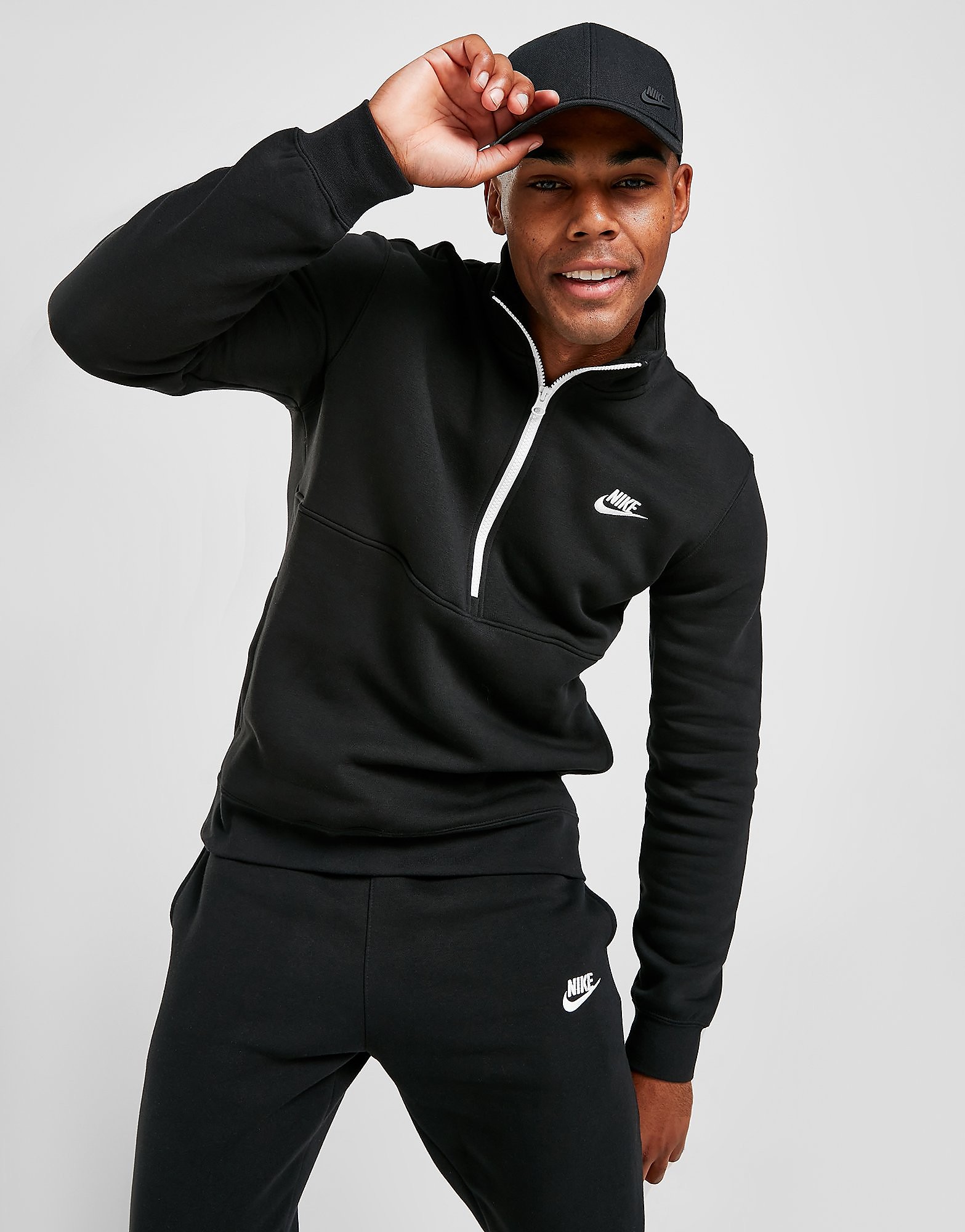 

Nike Foundation 1/2 Zip Track Top - Black/White/White/White - Mens, Black/White/White/White