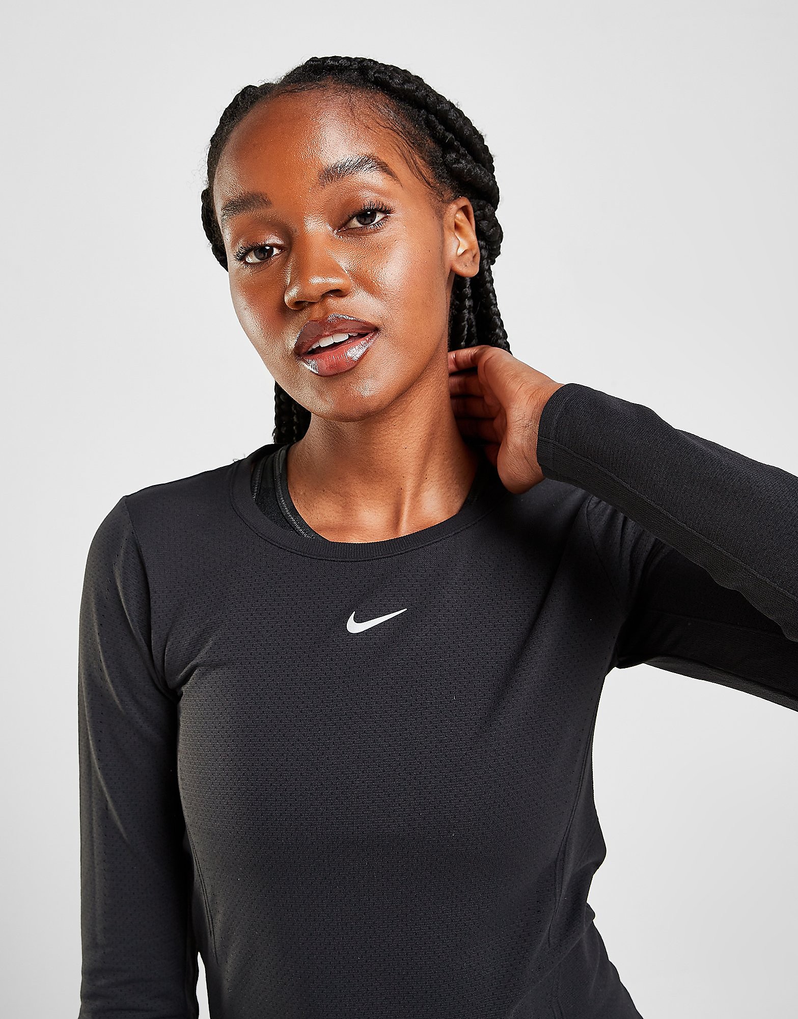 

Nike Training One Seamless Long Sleeve Top - Black - Womens, Black
