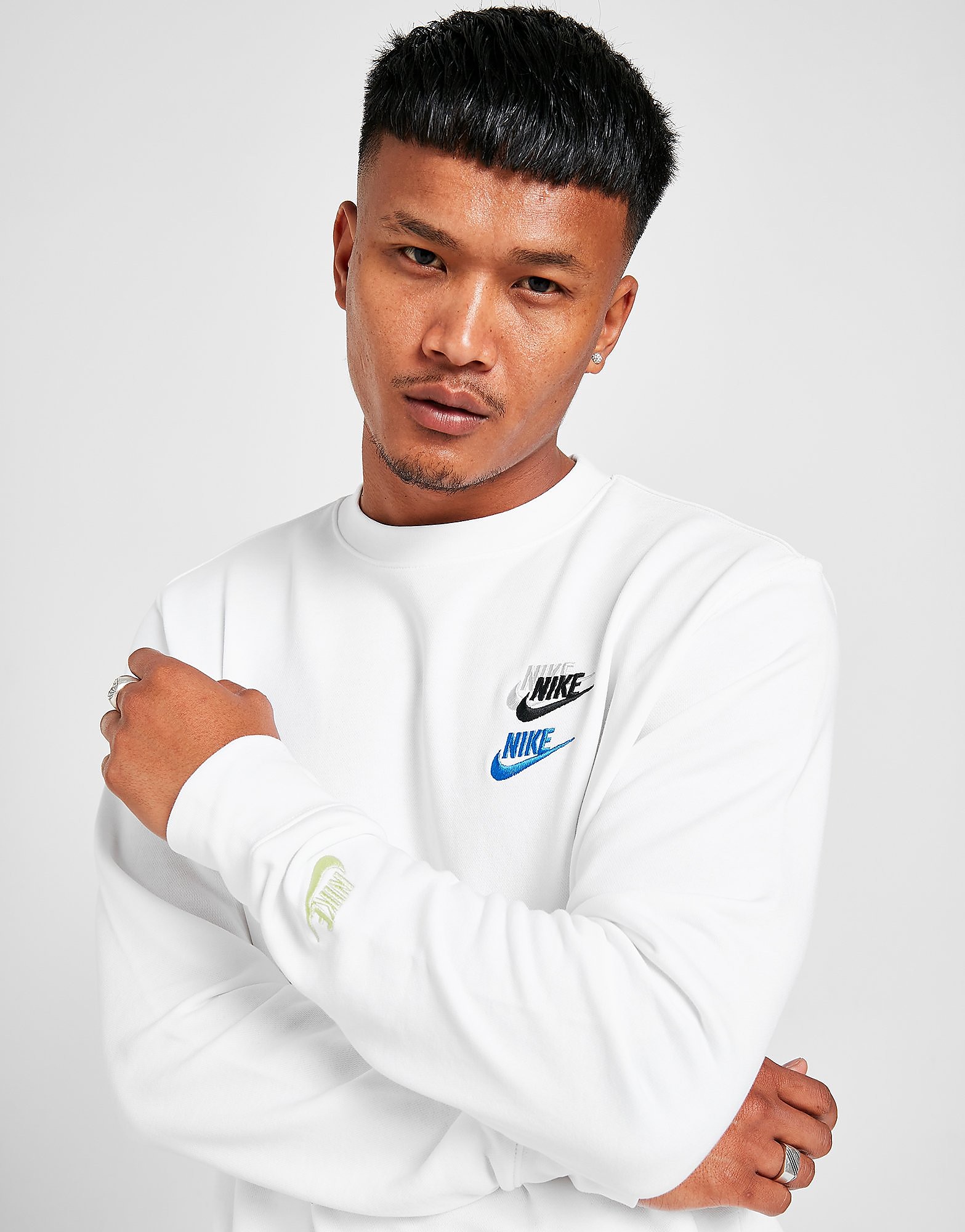 

Nike Multi Futura Crewneck Sweatshirt - White - Mens, White