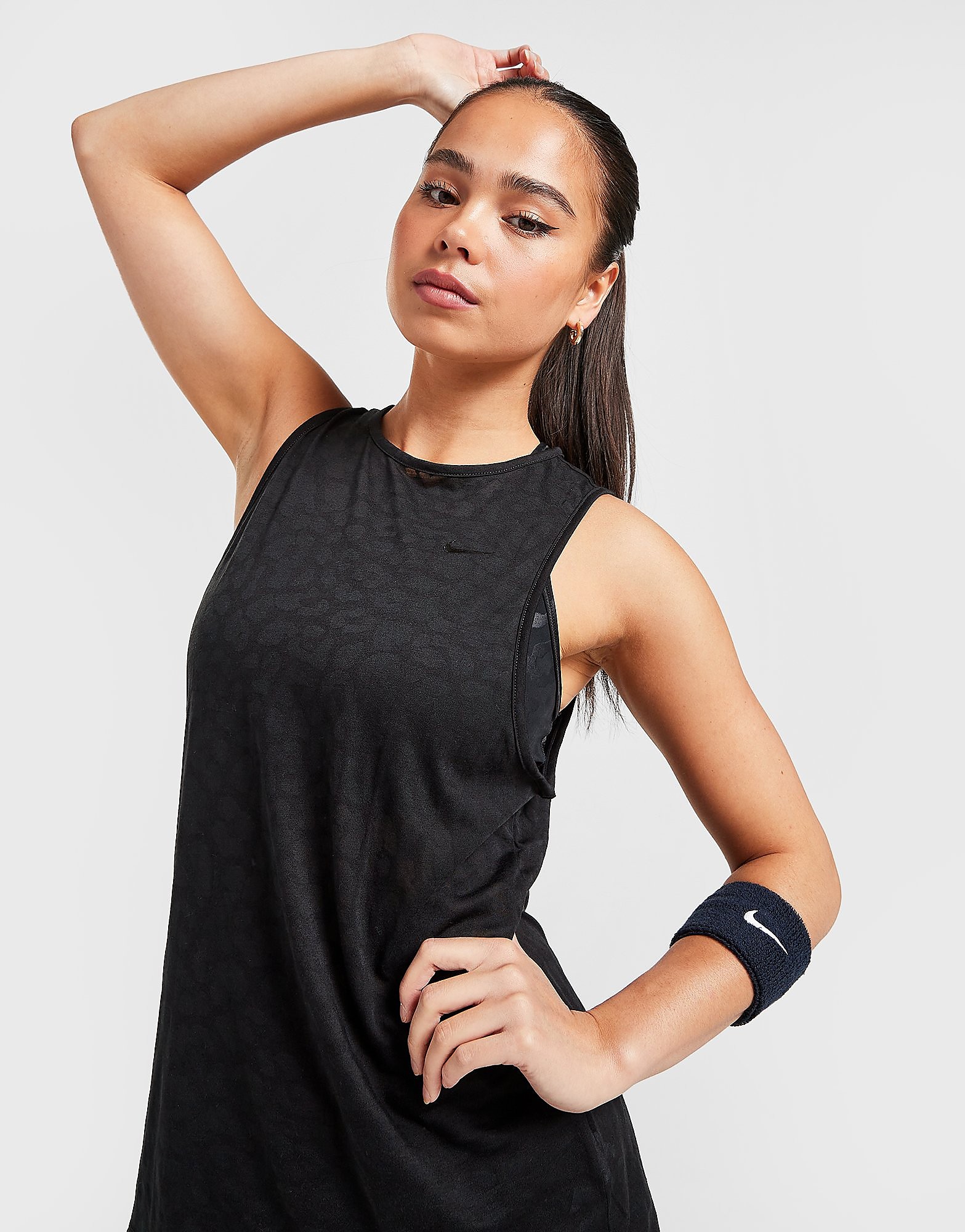 Nike Training Pro All Over Print Tank Top - Black/Clear - Womens, Black/Clear