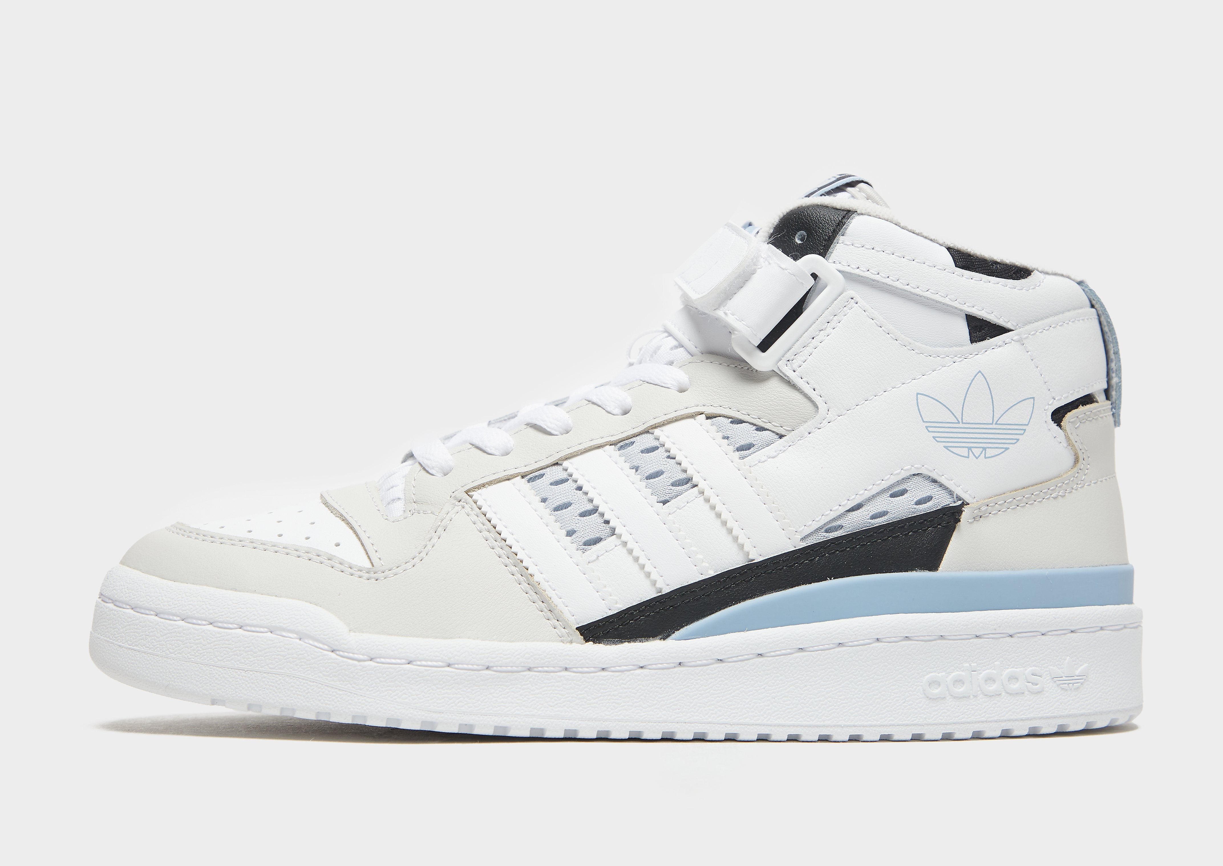 

adidas Originals Forum Mid - Cloud White / Ambient Sky / Core Black - Womens, Cloud White / Ambient Sky / Core Black