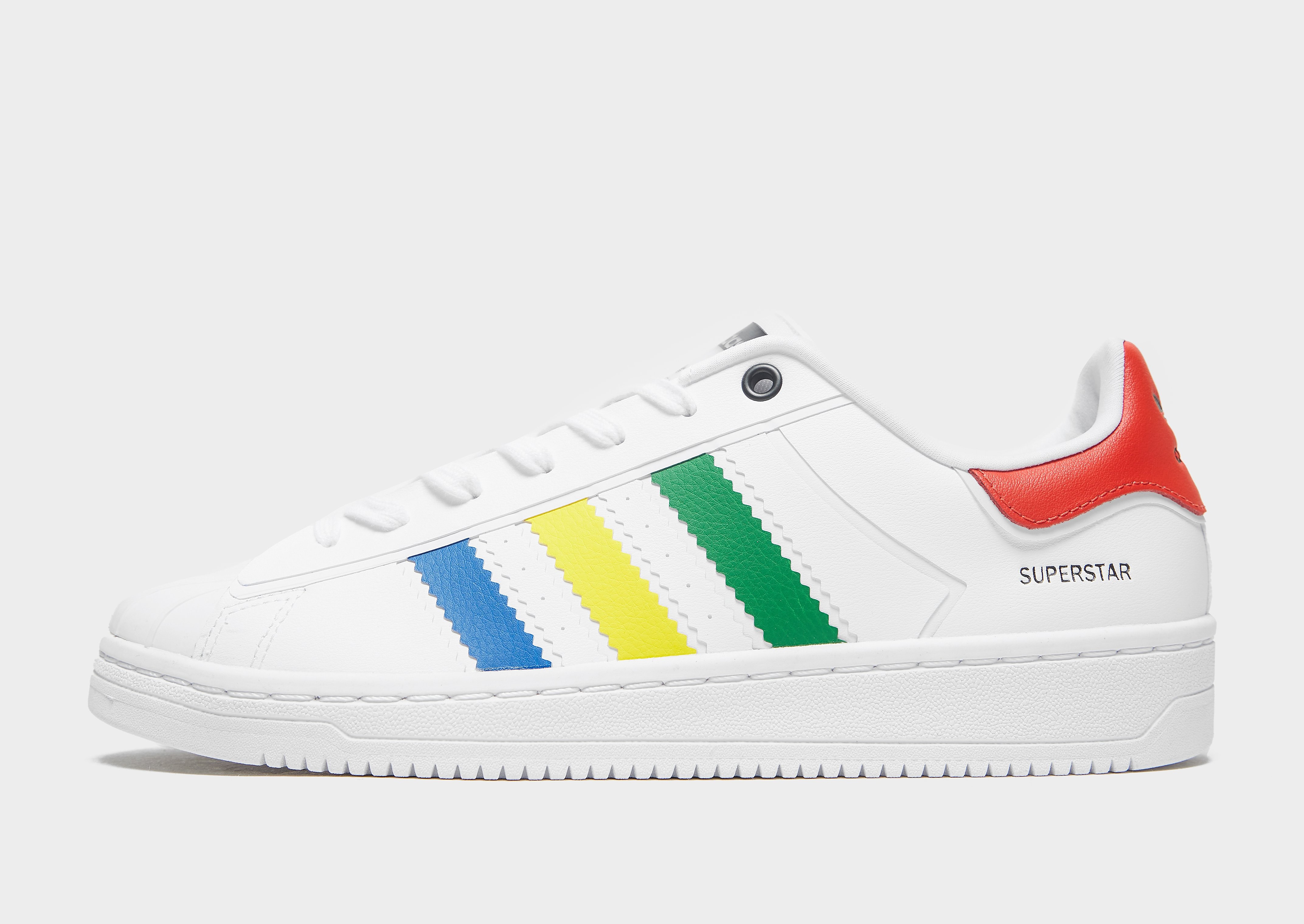 

adidas Originals Superstar Olympic - Cloud White / Core Black / Blue - Womens, Cloud White / Core Black / Blue