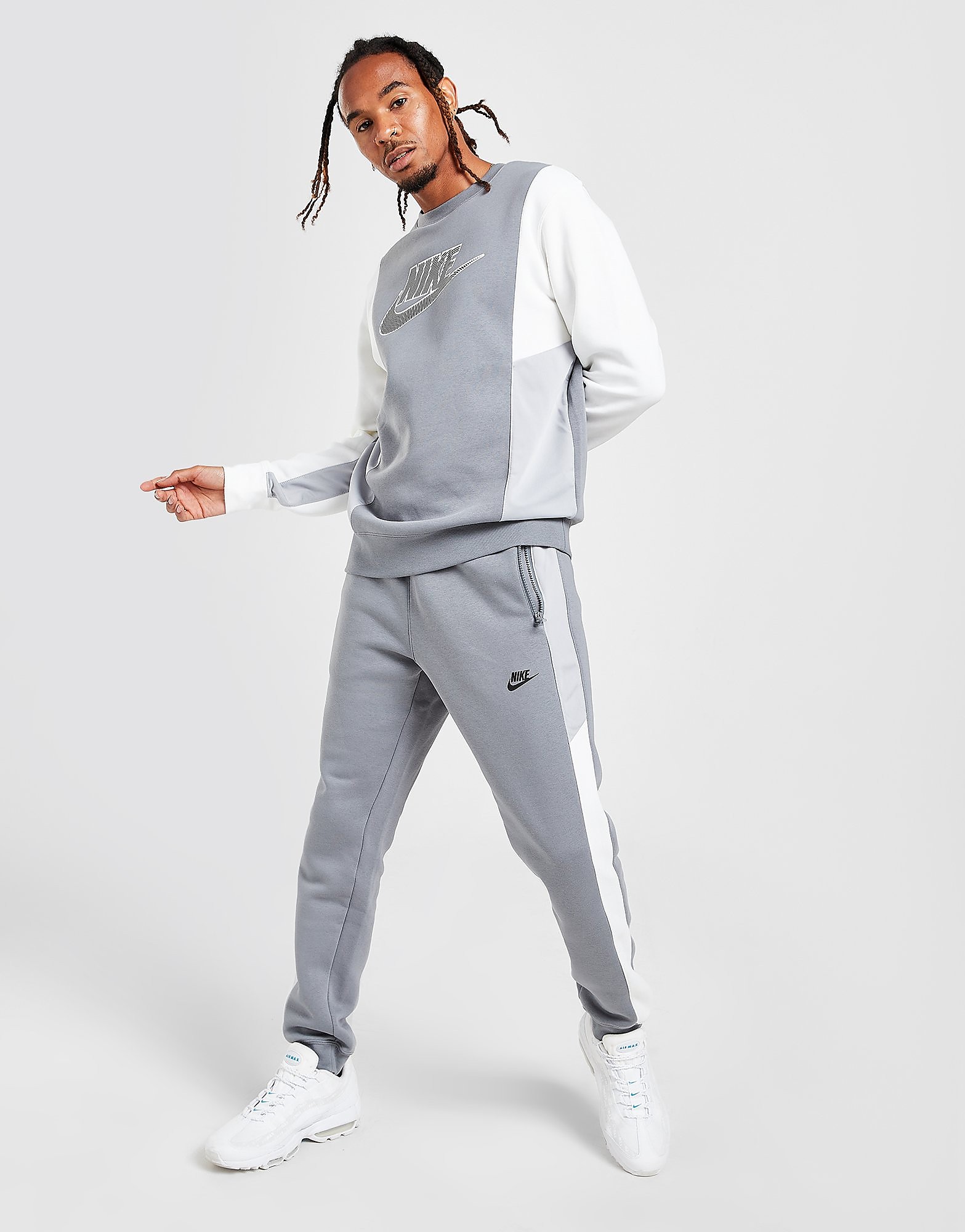 

Nike Hybrid Joggers - Cool Grey/Wolf Grey/White/Black - Mens, Cool Grey/Wolf Grey/White/Black