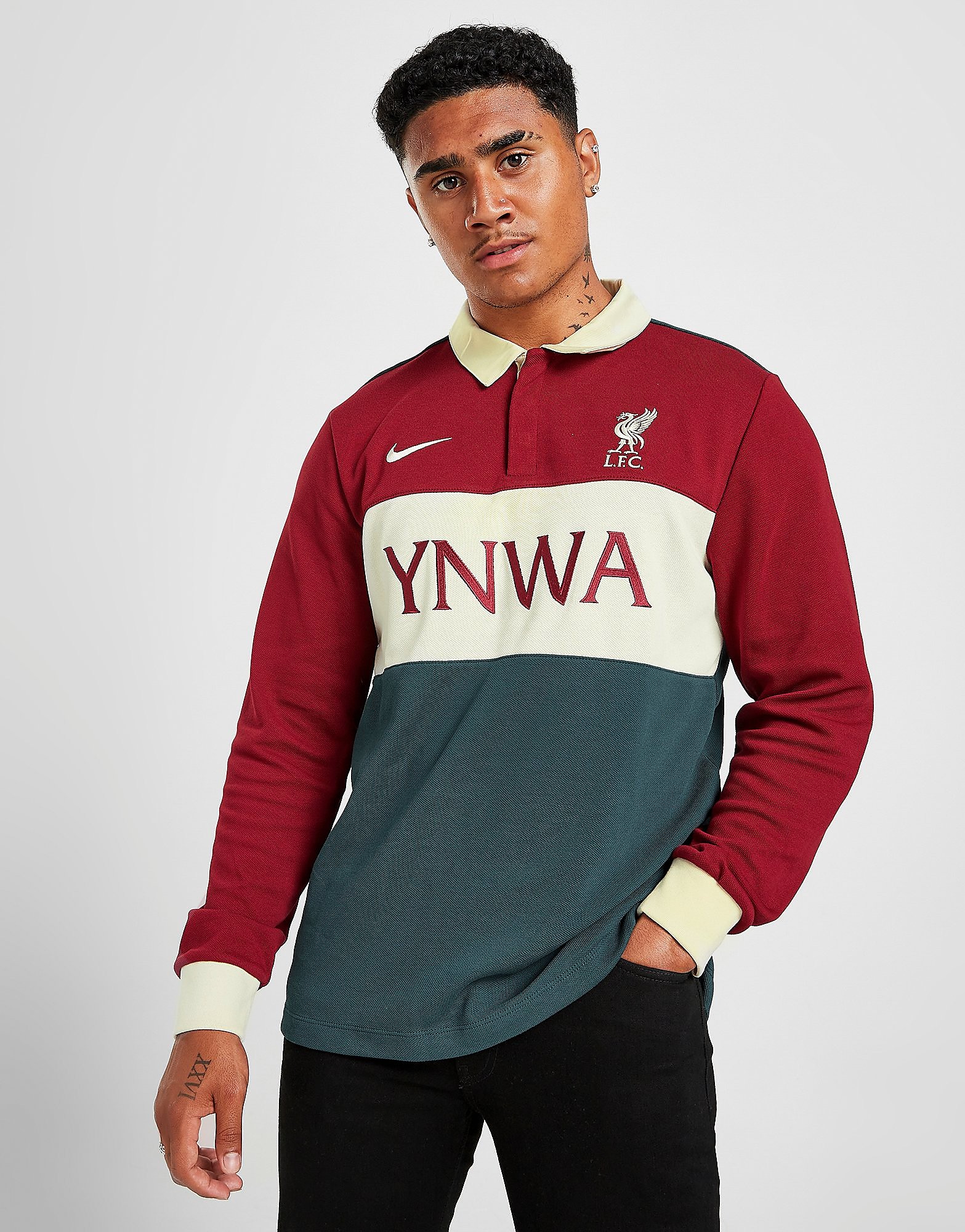 

Nike Liverpool FC Long Sleeve Skate Polo Shirt - Team Red/Dark Atomic Teal/Fossil/Fossil - Mens, Team Red/Dark Atomic Teal/Fossil/Fossil