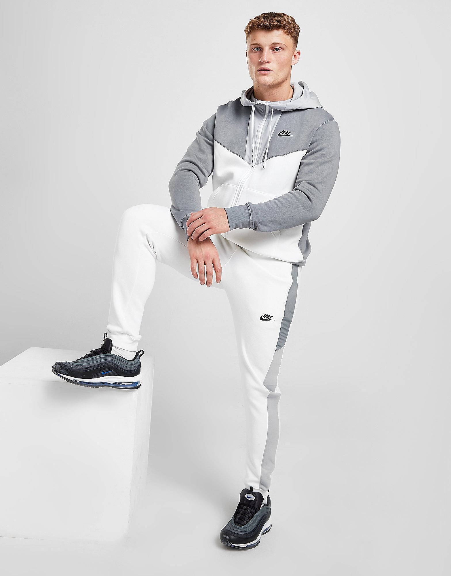 Nike Hybrid Joggers - White/Cool Grey/Wolf Grey/Black - Mens, White/Cool Grey/Wolf Grey/Black