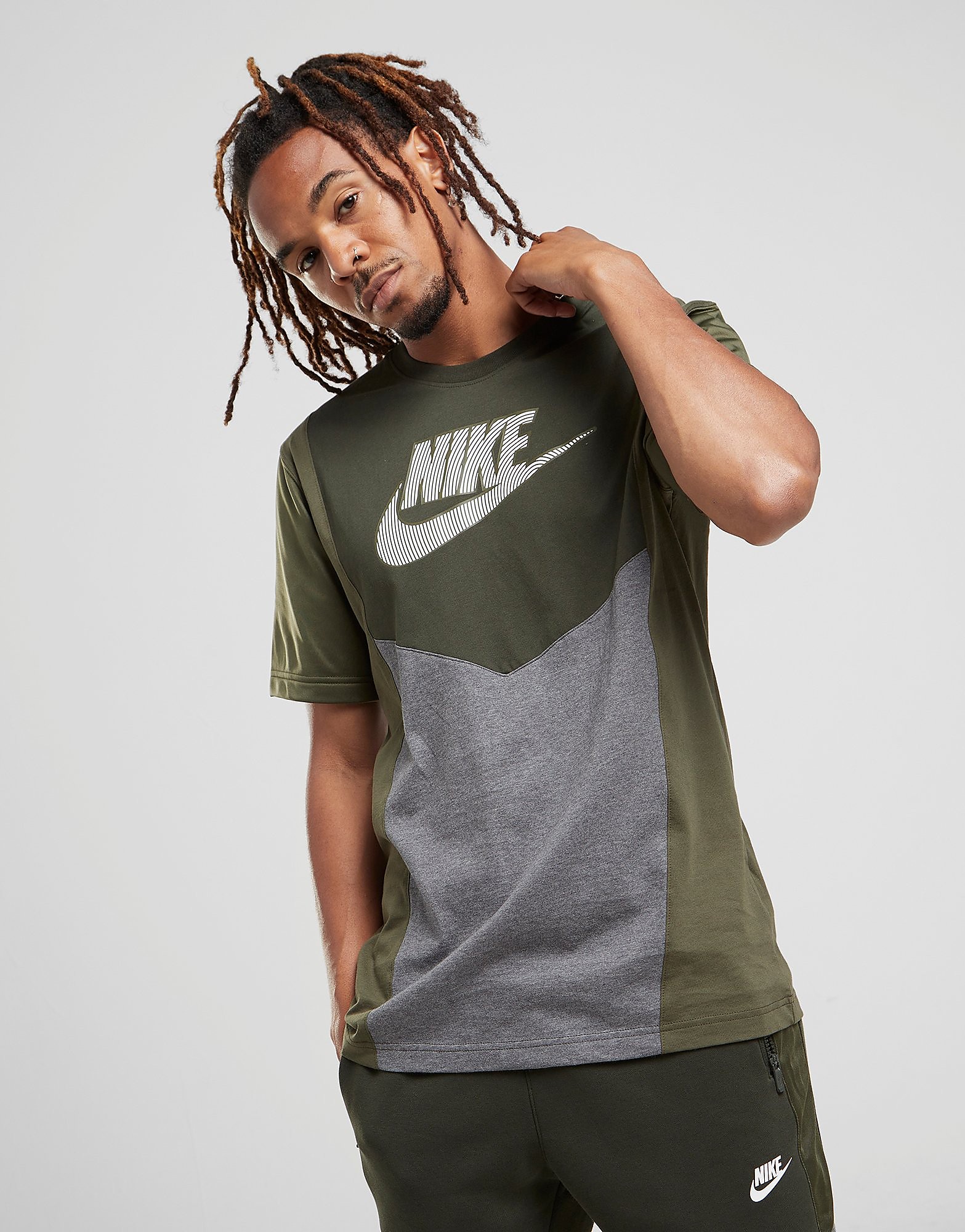 

Nike Hybrid T-Shirt - Sequoia/Charcoal Heather/Cargo Khaki - Mens, Sequoia/Charcoal Heather/Cargo Khaki
