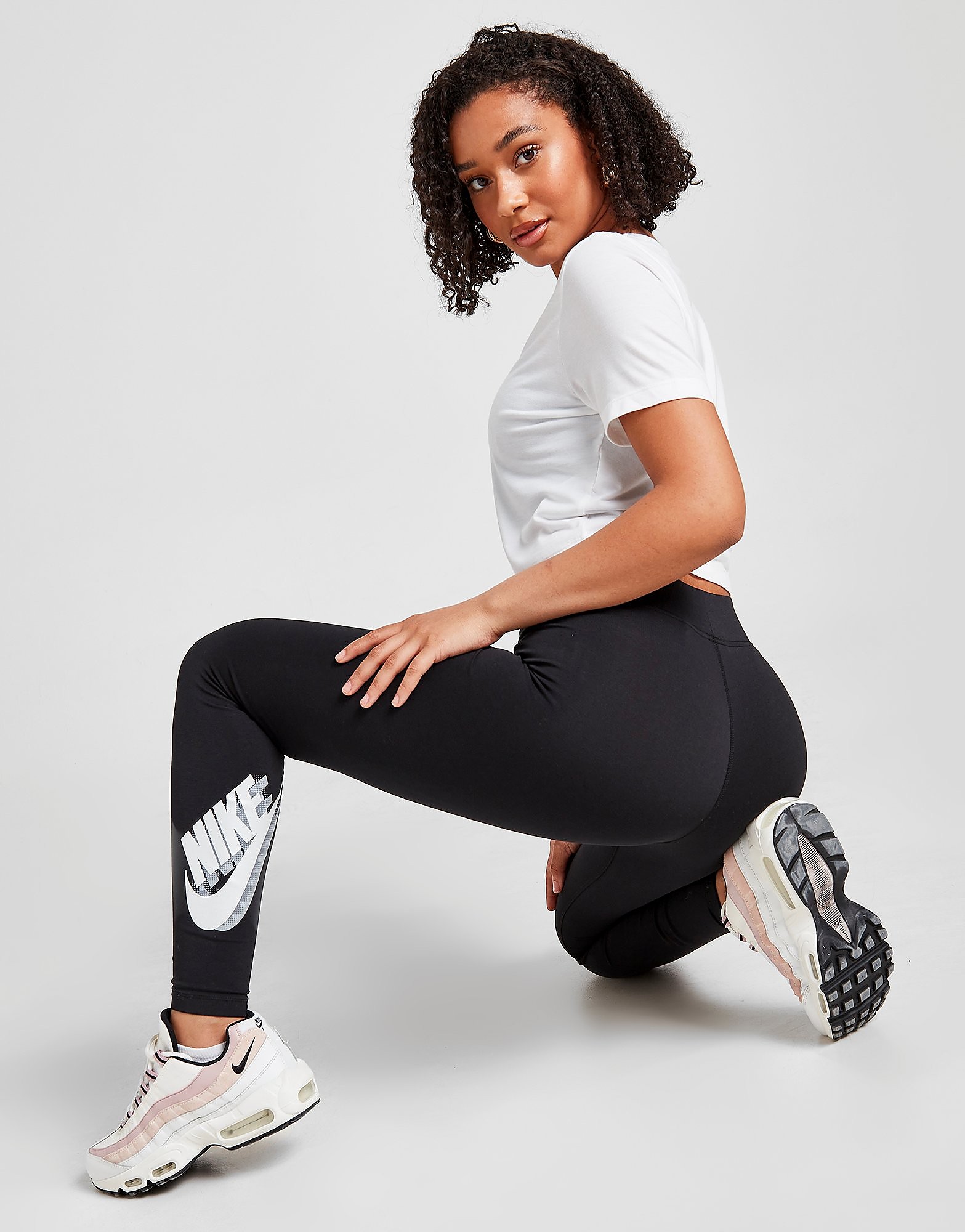 Nike Double Futura Leggings - Only at JD - Black - Womens, Black