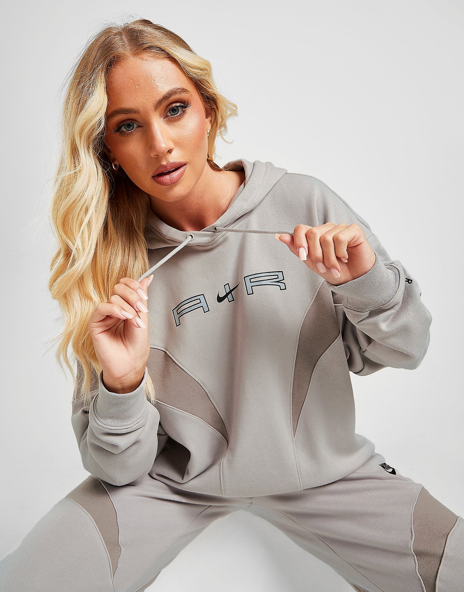 

Nike Air Overhead Hoodie - Only at JD - College Grey/Moon Fossil/Black - Womens, College Grey/Moon Fossil/Black