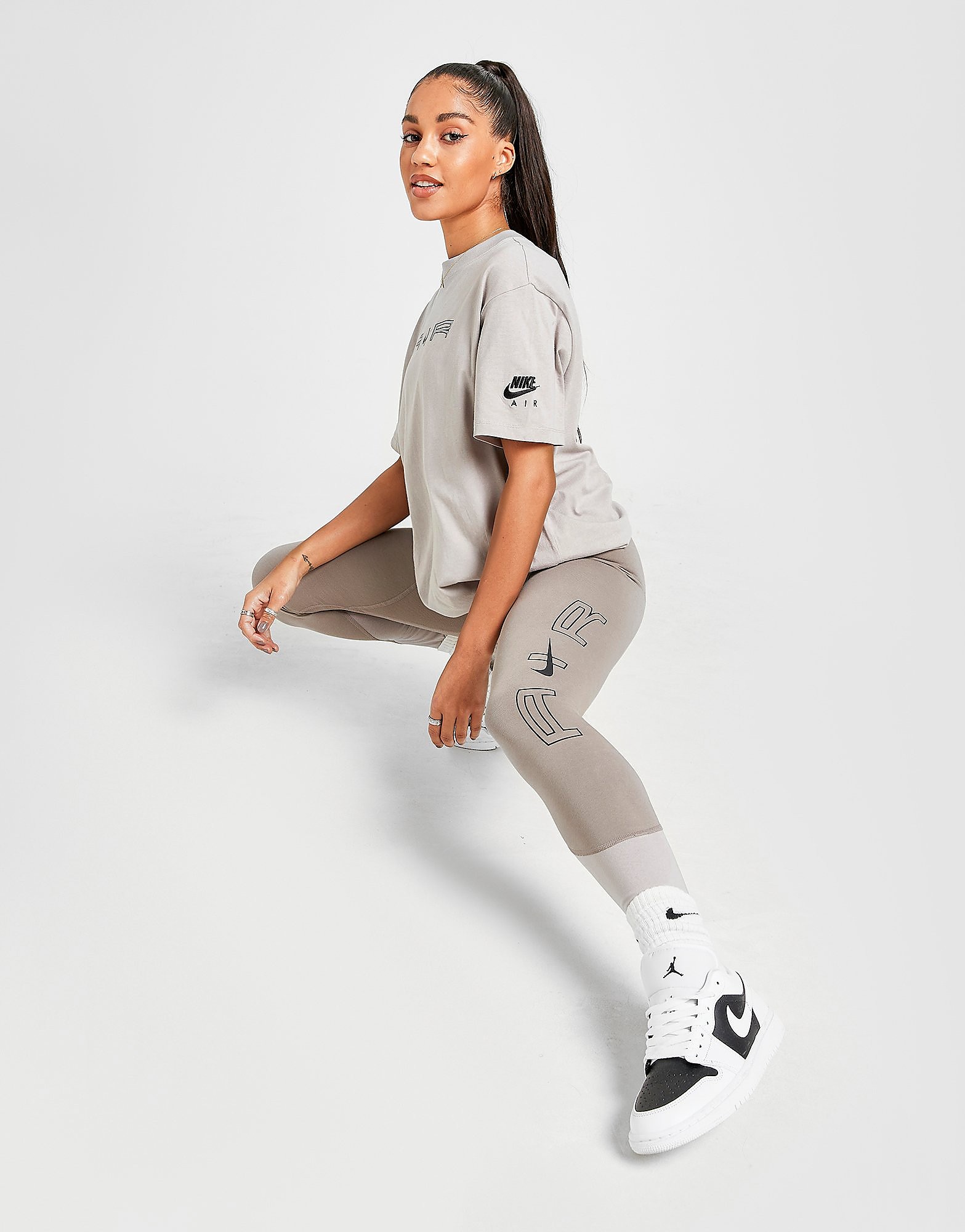 

Nike Air High-Rise Leggings - Only at JD - Moon Fossil/College Grey/Black - Womens, Moon Fossil/College Grey/Black