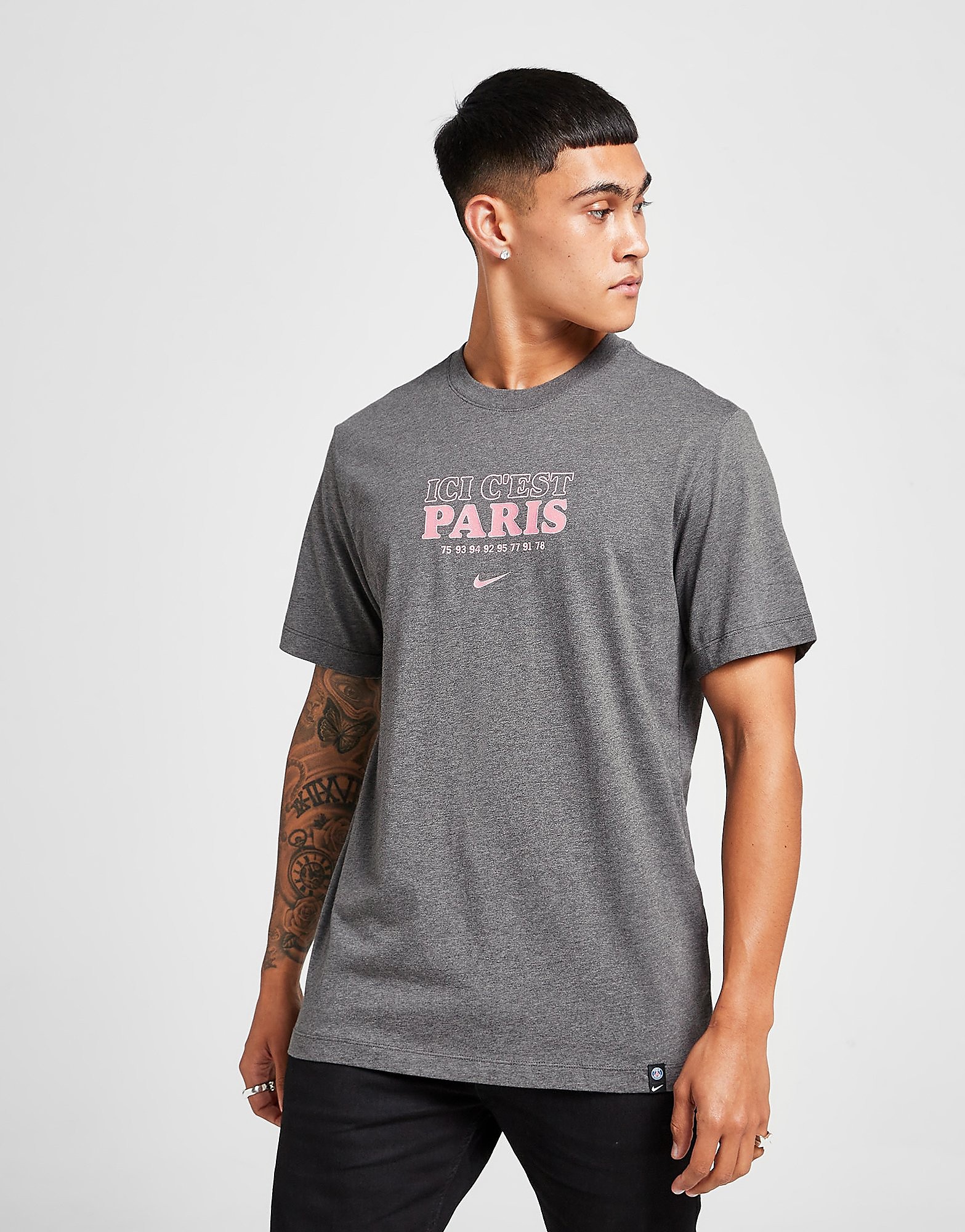

Nike Paris Saint Germian Voice T-Shirt - Charcoal - Mens, Charcoal
