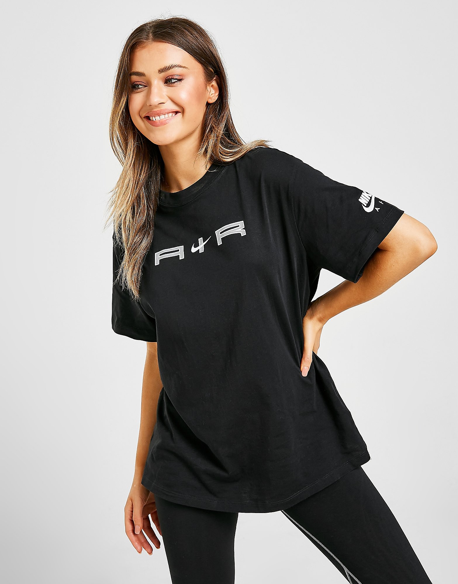 

Nike Air Graphic Boyfriend T-Shirt - Black/White - Womens, Black/White