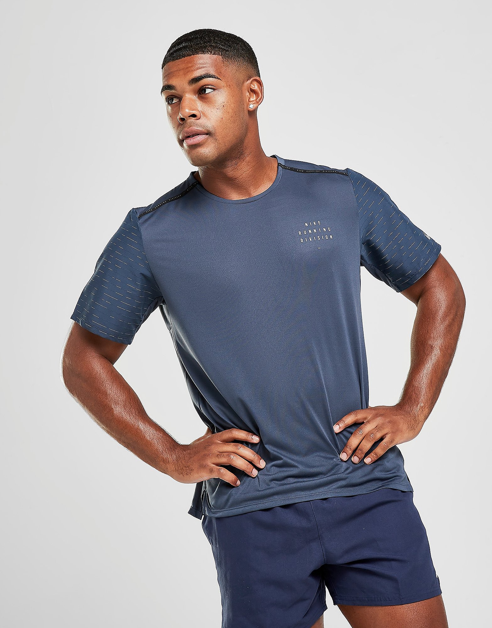 

Nike Rise 365 Run Division T-Shirt - Thunder Blue - Mens, Thunder Blue