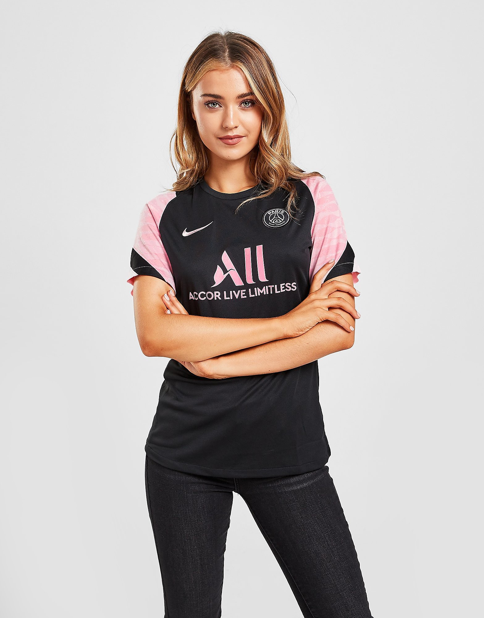 Nike Paris Saint Germain Strike Top Women's - Black/Arctic Punch/Black/Arctic Punch, Black/Arctic Punch/Black/Arctic Punch