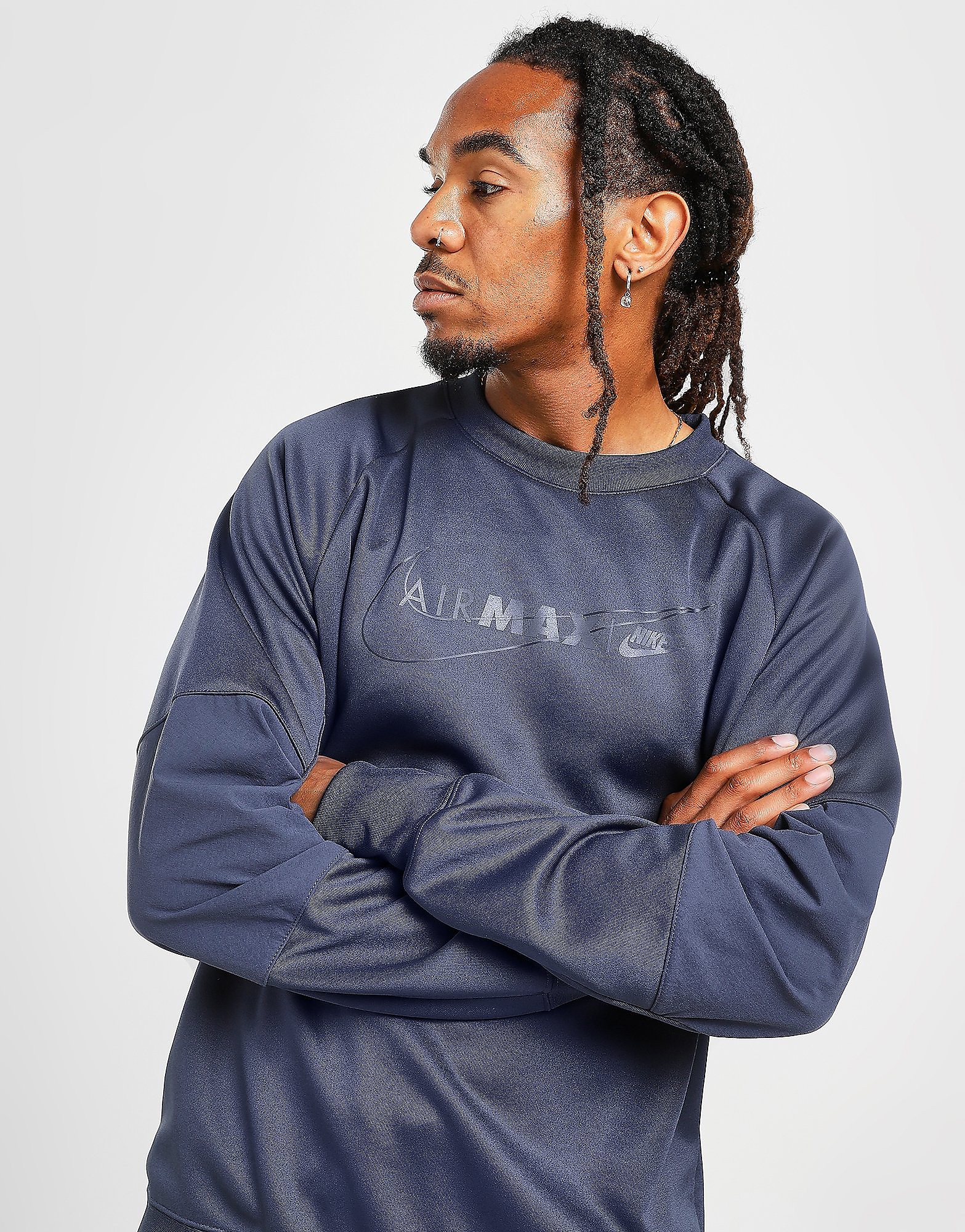 

Nike Air Max Poly Crew Sweatshirt - Thunder Blue/Thunder Blue/Thunder Blue - Mens, Thunder Blue/Thunder Blue/Thunder Blue