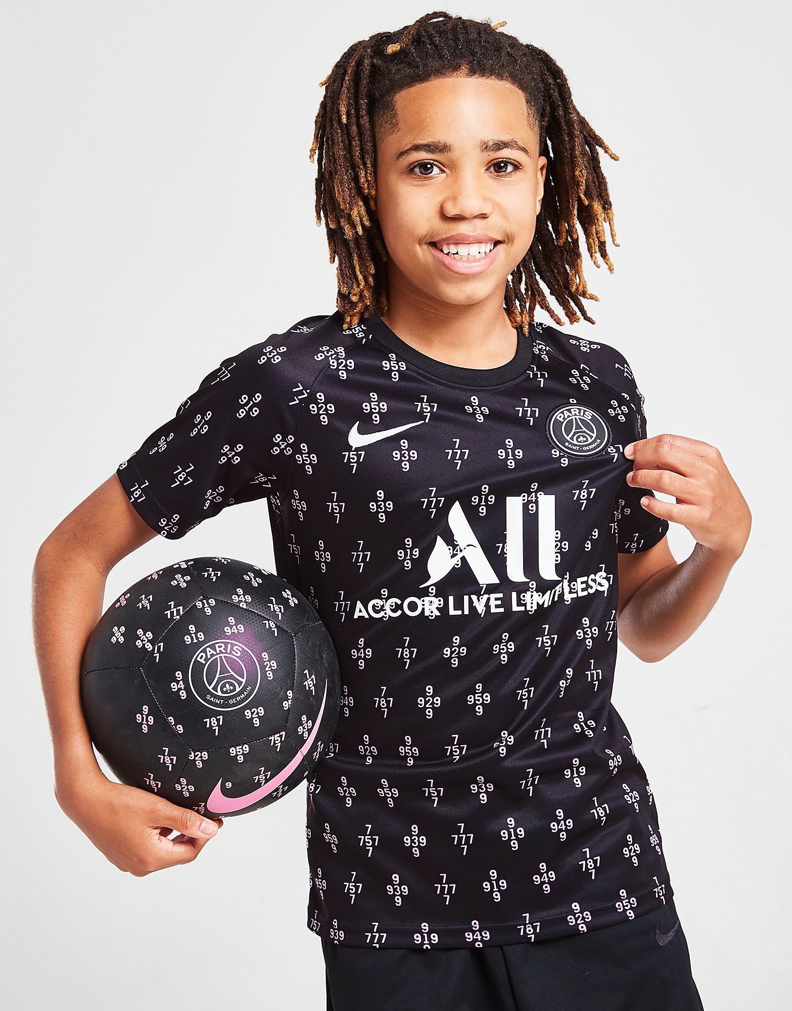 

Nike Paris Saint Germain Pre Match Shirt Junior - Arctic Punch/Black/Black/White - Kids, Arctic Punch/Black/Black/White