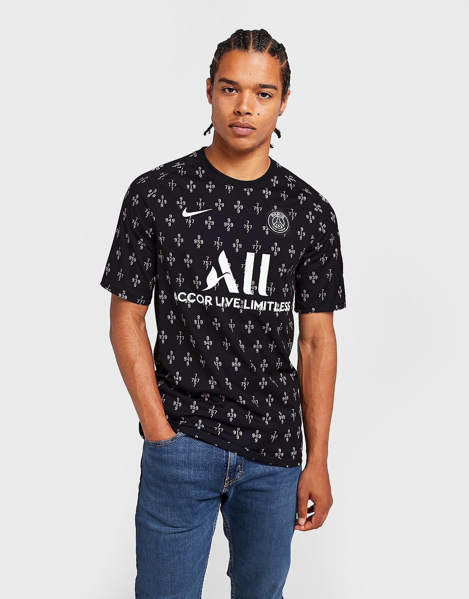

Nike Paris Saint Germain Pre Match Shirt - Arctic Punch/Black/Black/White - Mens, Arctic Punch/Black/Black/White