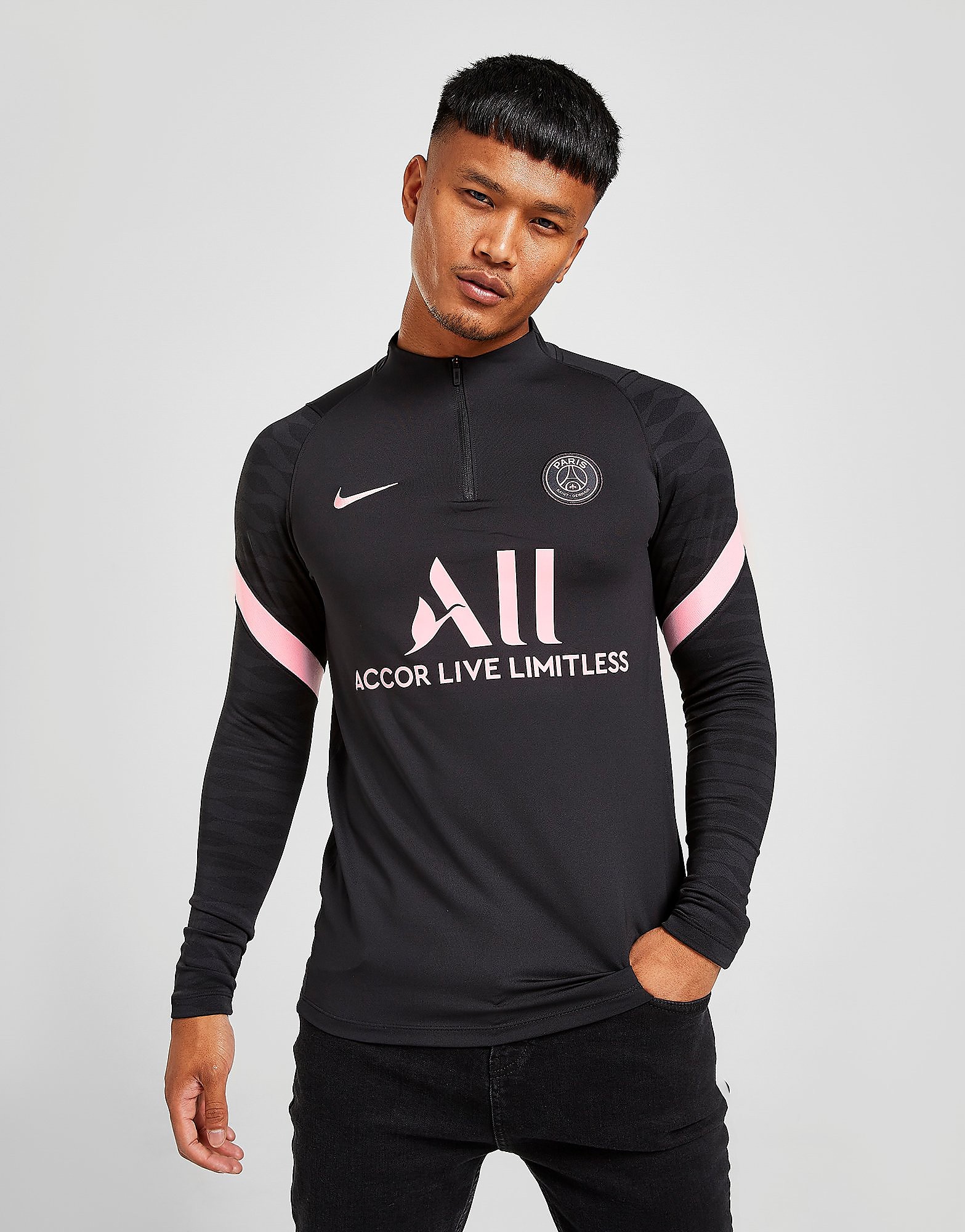 Nike Paris Saint Germain Strike Drill Top - Black/Black/Black/Arctic Punch - Mens, Black/Black/Black/Arctic Punch