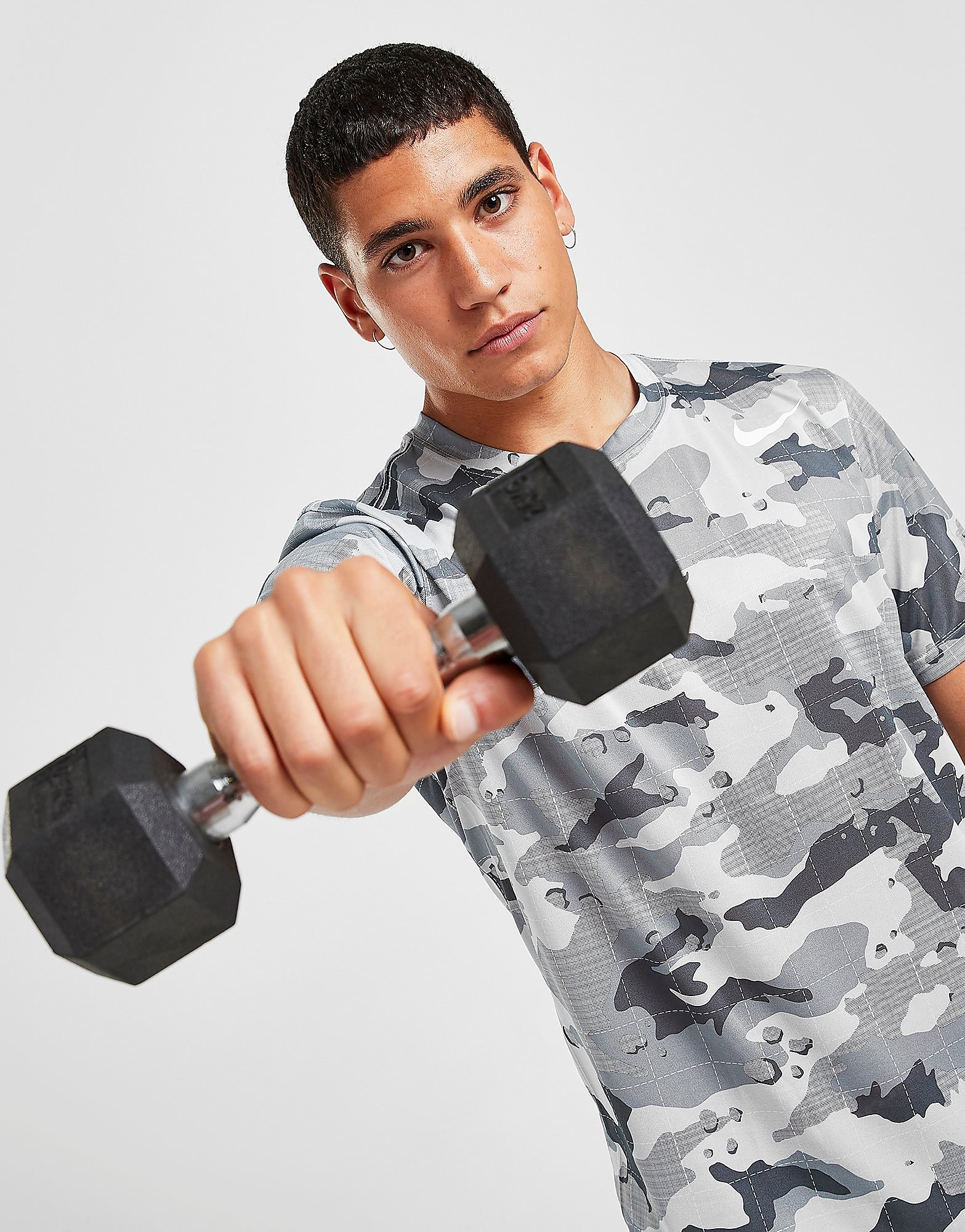 

Nike Dri-FIT Camo Training T-Shirt - Grey Fog - Mens, Grey Fog