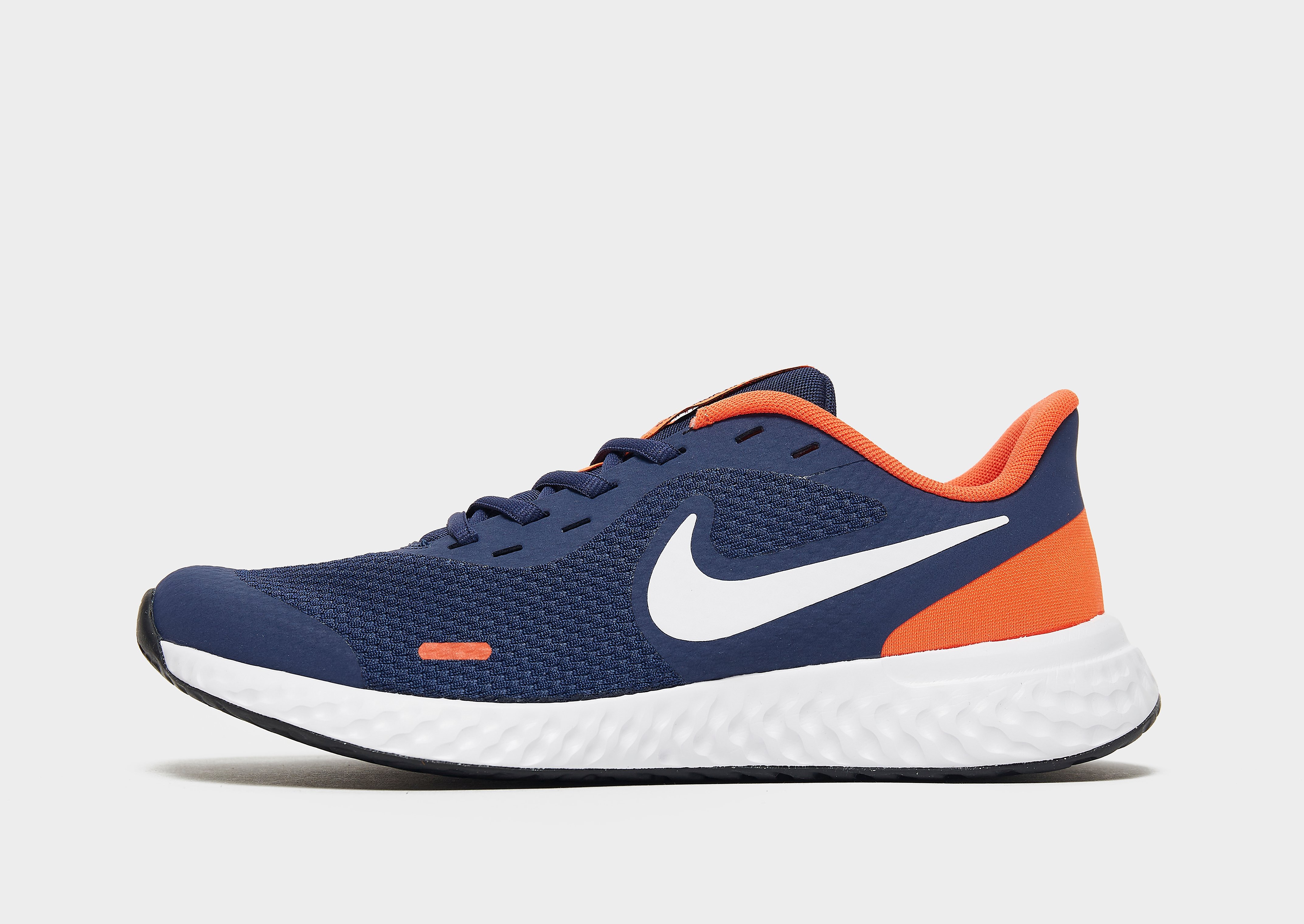 

Nike Revolution 5 Junior - Midnight Navy/Orange/White - Kids, Midnight Navy/Orange/White