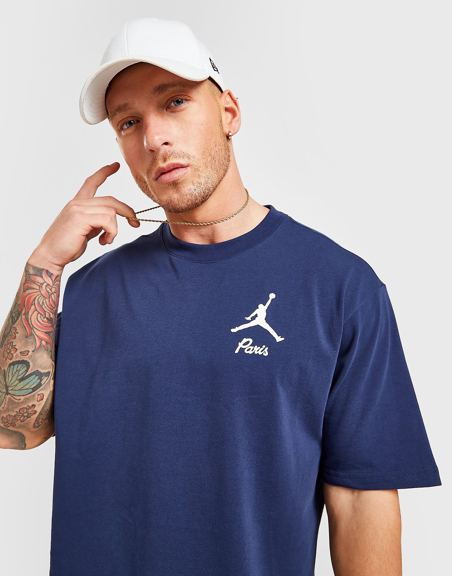 

Jordan Paris Saint Germain Short Sleeve T-Shirt - Navy - Mens, Navy