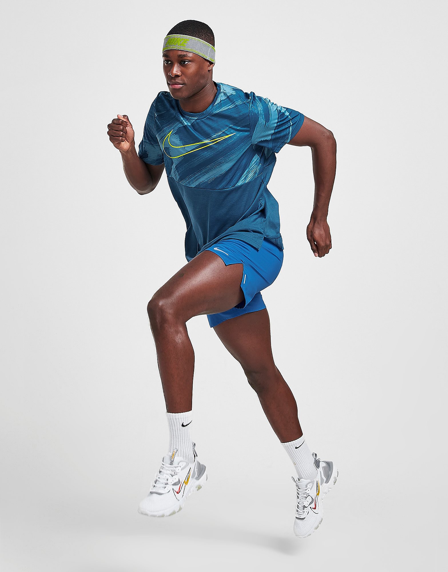 

Nike SuperSet Sport Clash T-Shirt - Dutch Blue/Court Blue/Volt, Dutch Blue/Court Blue/Volt