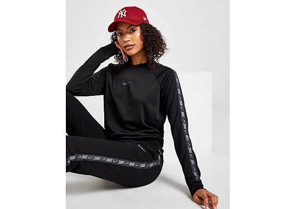 Nike Poly Knit Tape Crew Neck Sweatshirt - Black - Womens, Black