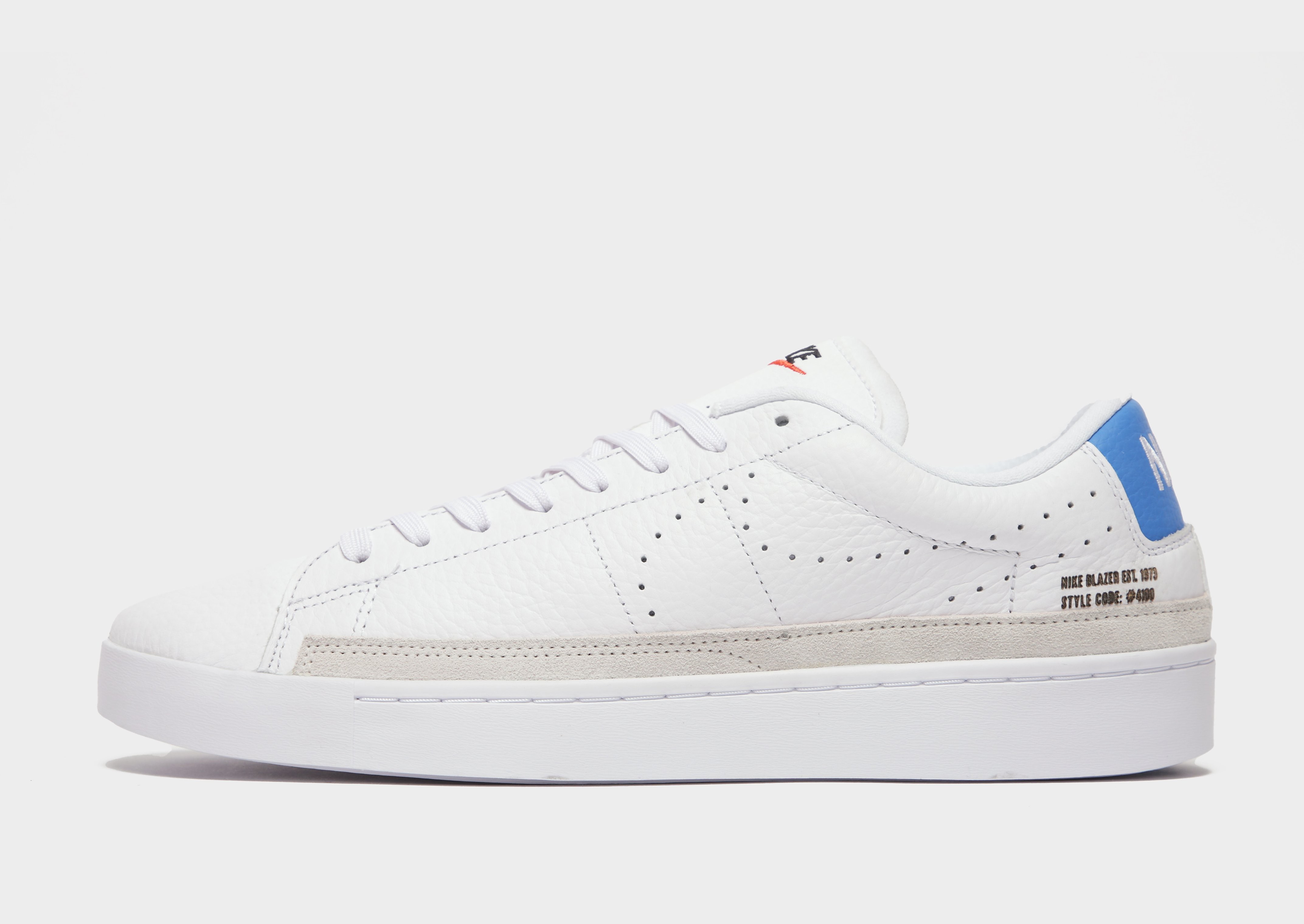 Nike Blazer Low - White/Light Photo Blue/Summit White/White/Blue - Mens, White/Light Photo Blue/Summit White/White/Blue