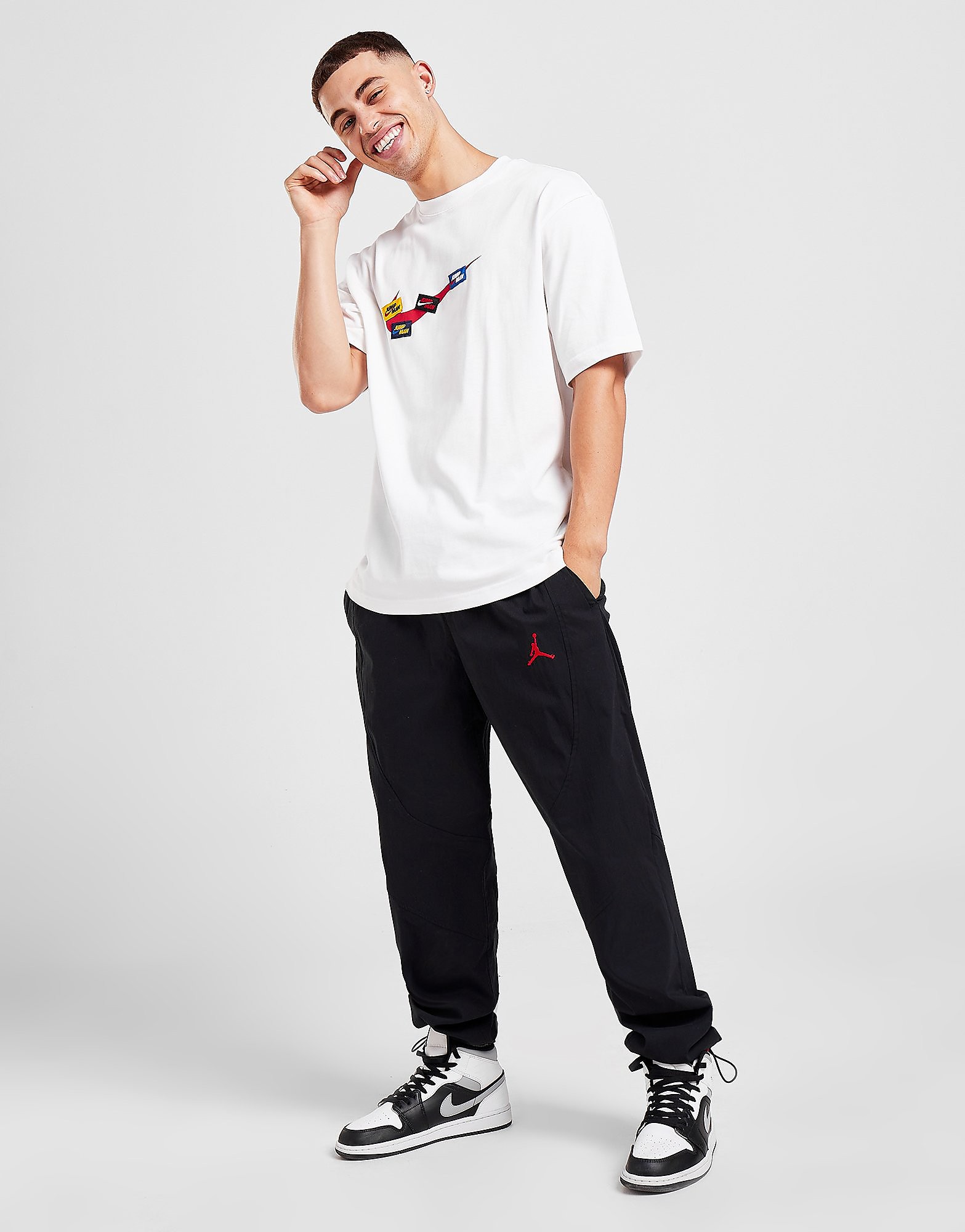 

Jordan Essential Woven Track Pants - Black/Red - Mens, Black/Red