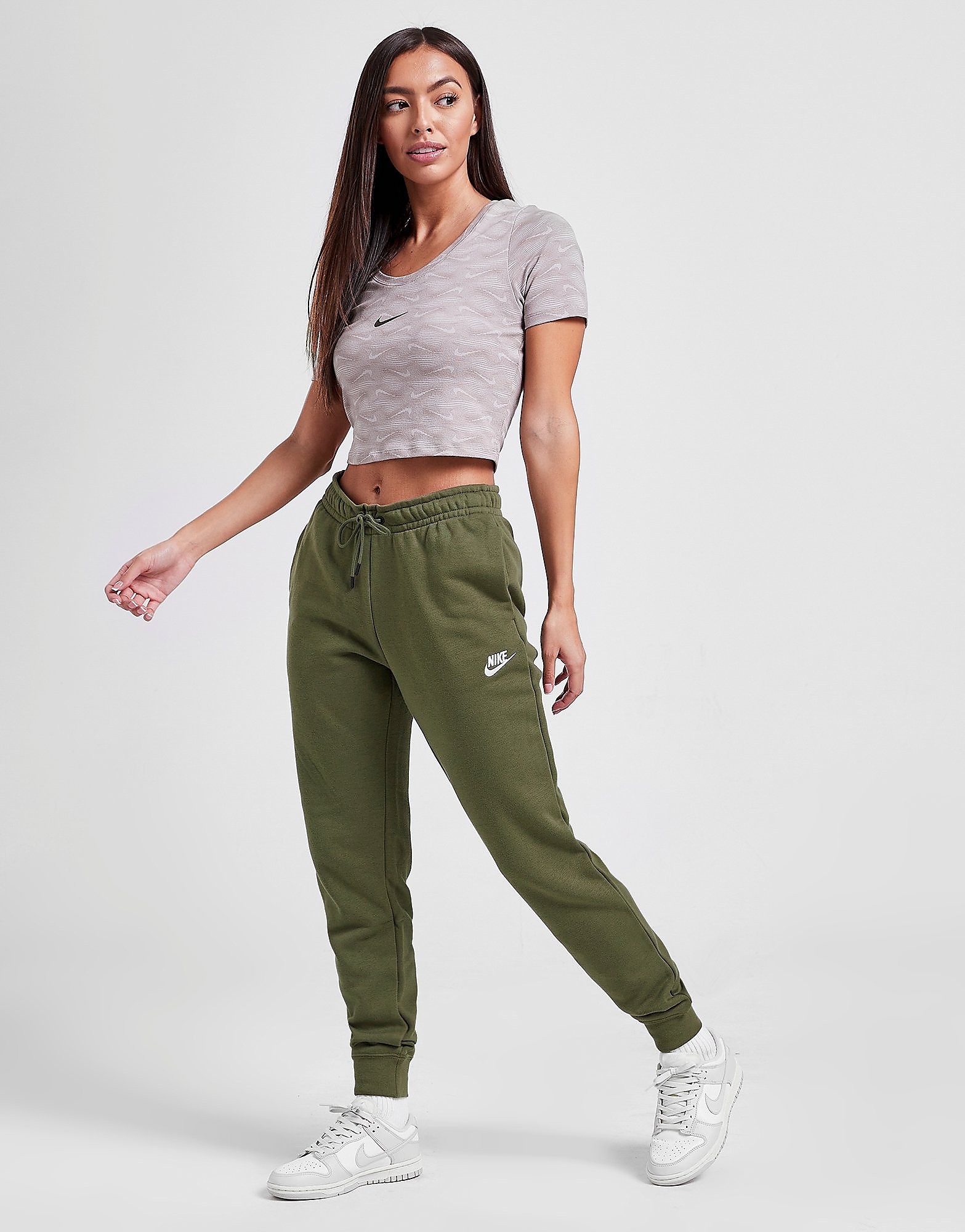

Nike Essential Futura Joggers - Medium Olive/White - Womens, Medium Olive/White