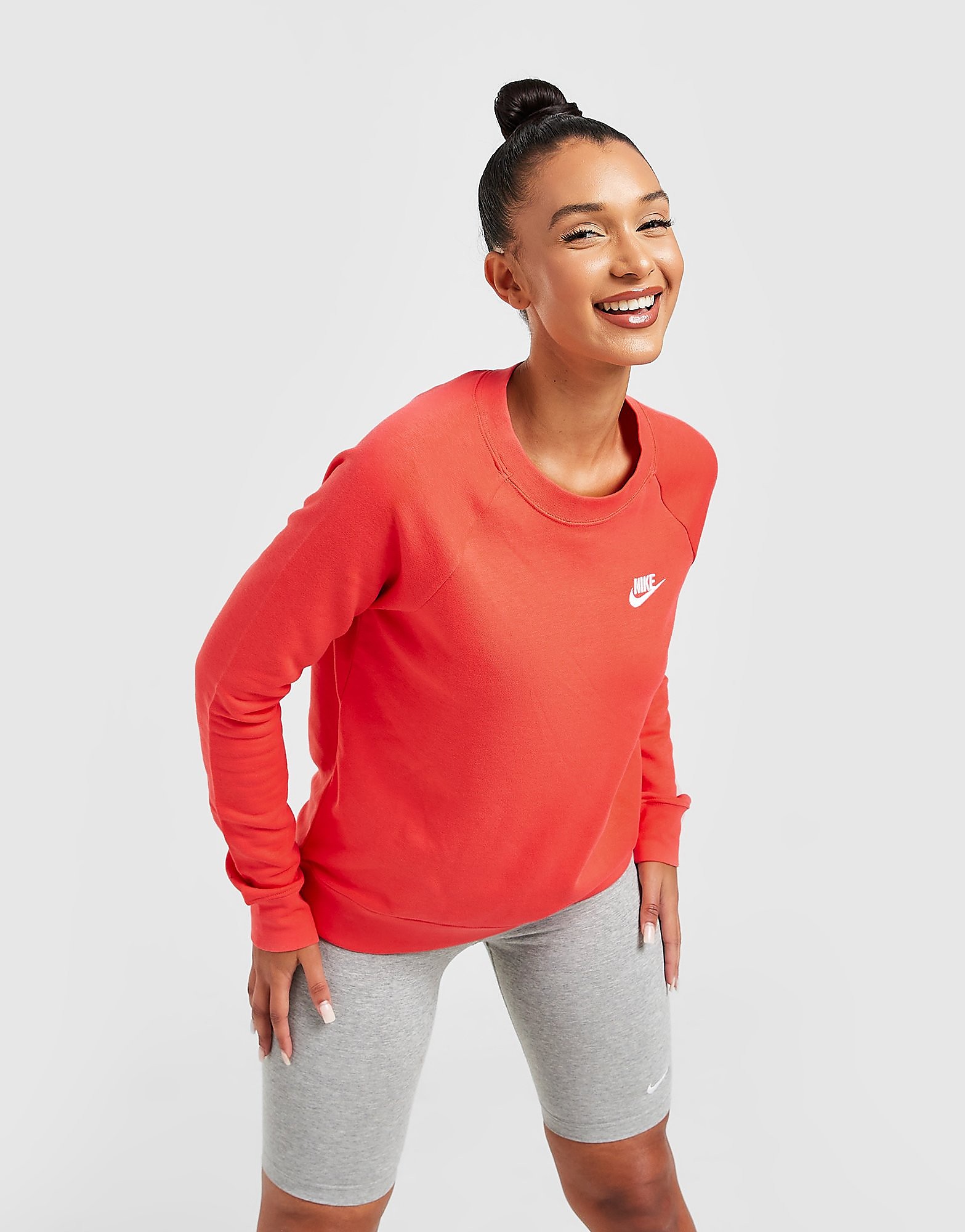 

Nike Essential Crew Sweatshirt - Magic Ember/White - Womens, Magic Ember/White