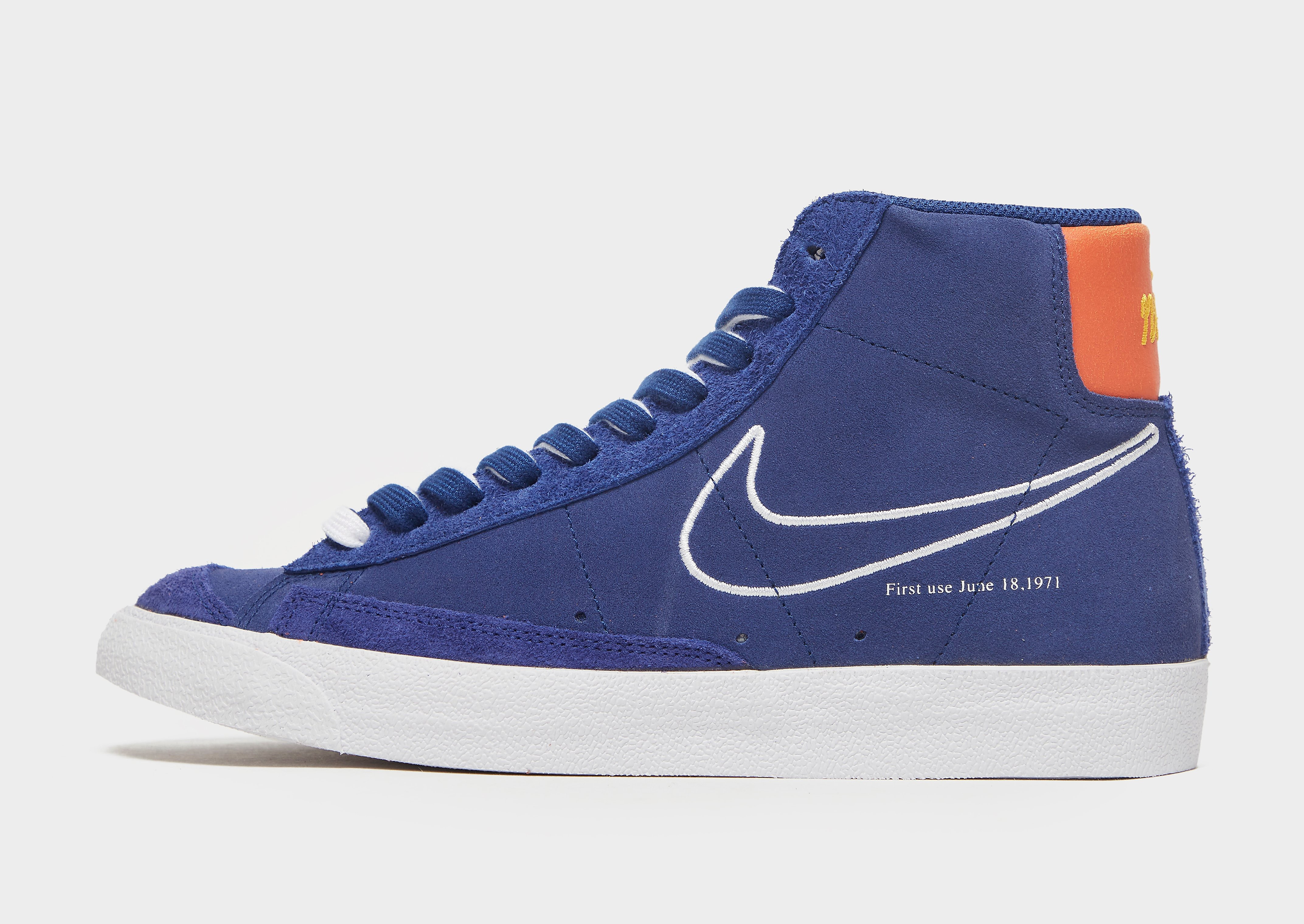 

Nike Blazer Mid '77 QS - Deep Royal Blue/Orange/University Gold/White - Mens, Deep Royal Blue/Orange/University Gold/White
