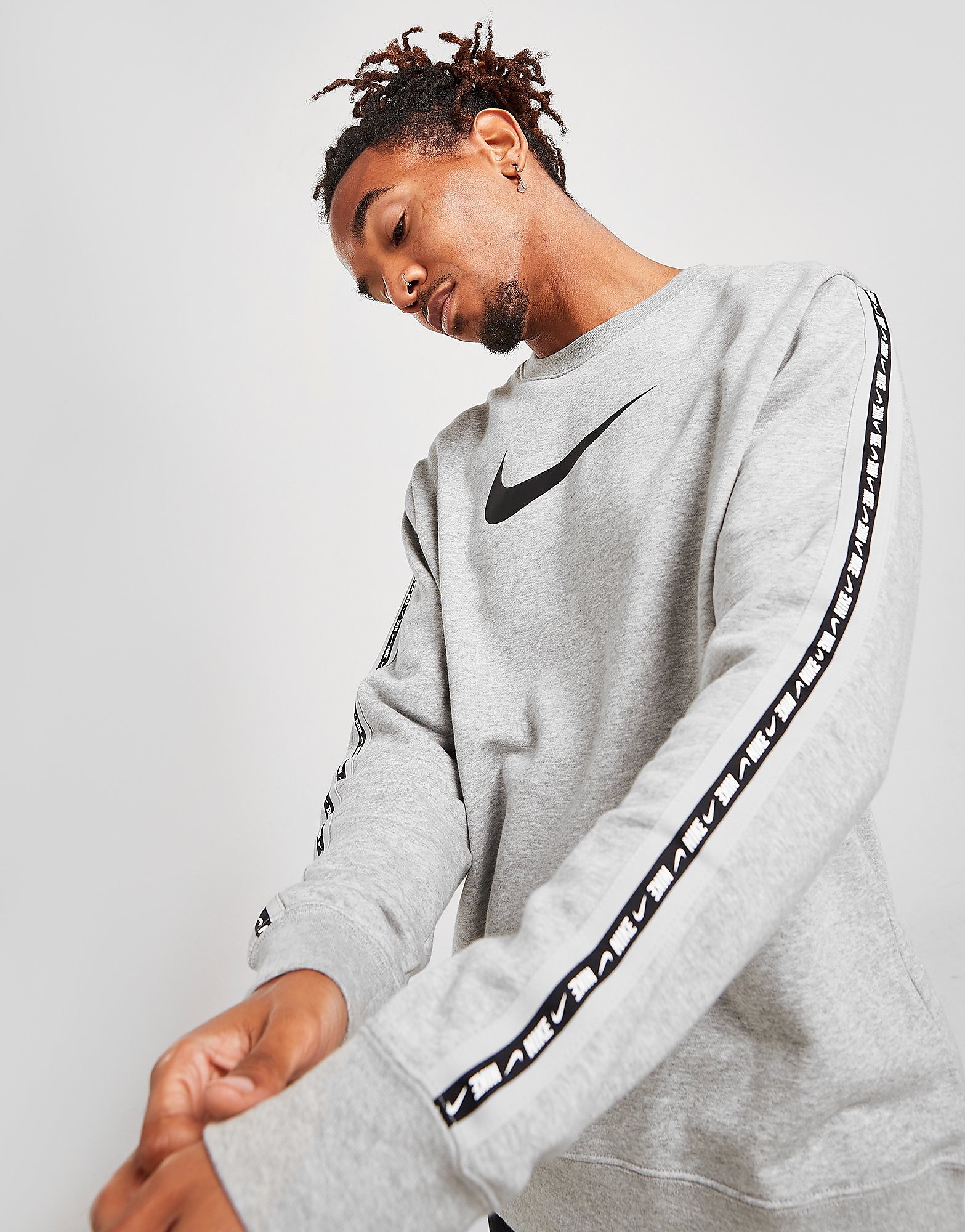 

Nike Tape Sweatshirt - Dark Grey/Black - Mens, Dark Grey/Black