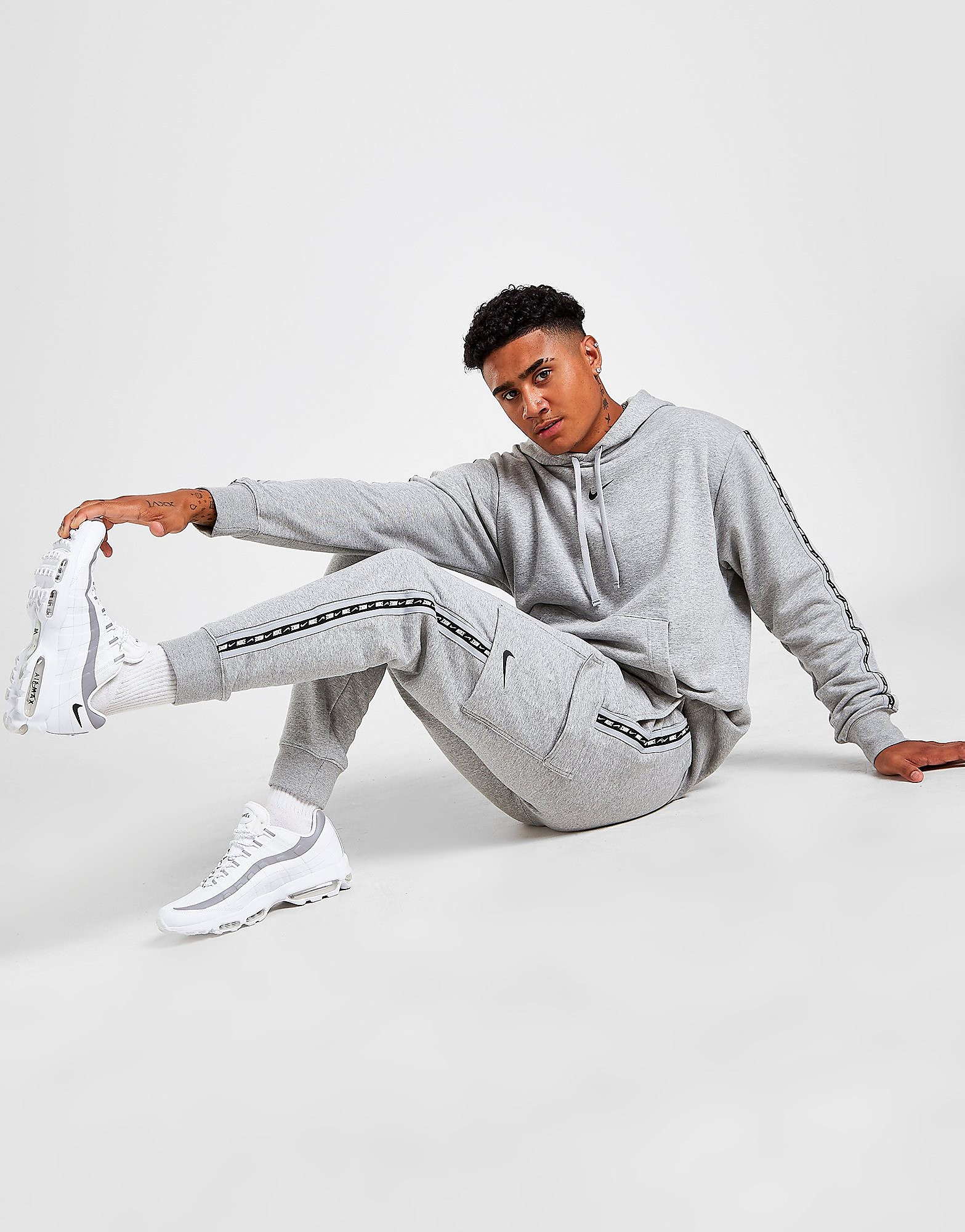 Nike Tape Cargo Joggers - Dark Grey/Black - Mens, Dark Grey/Black