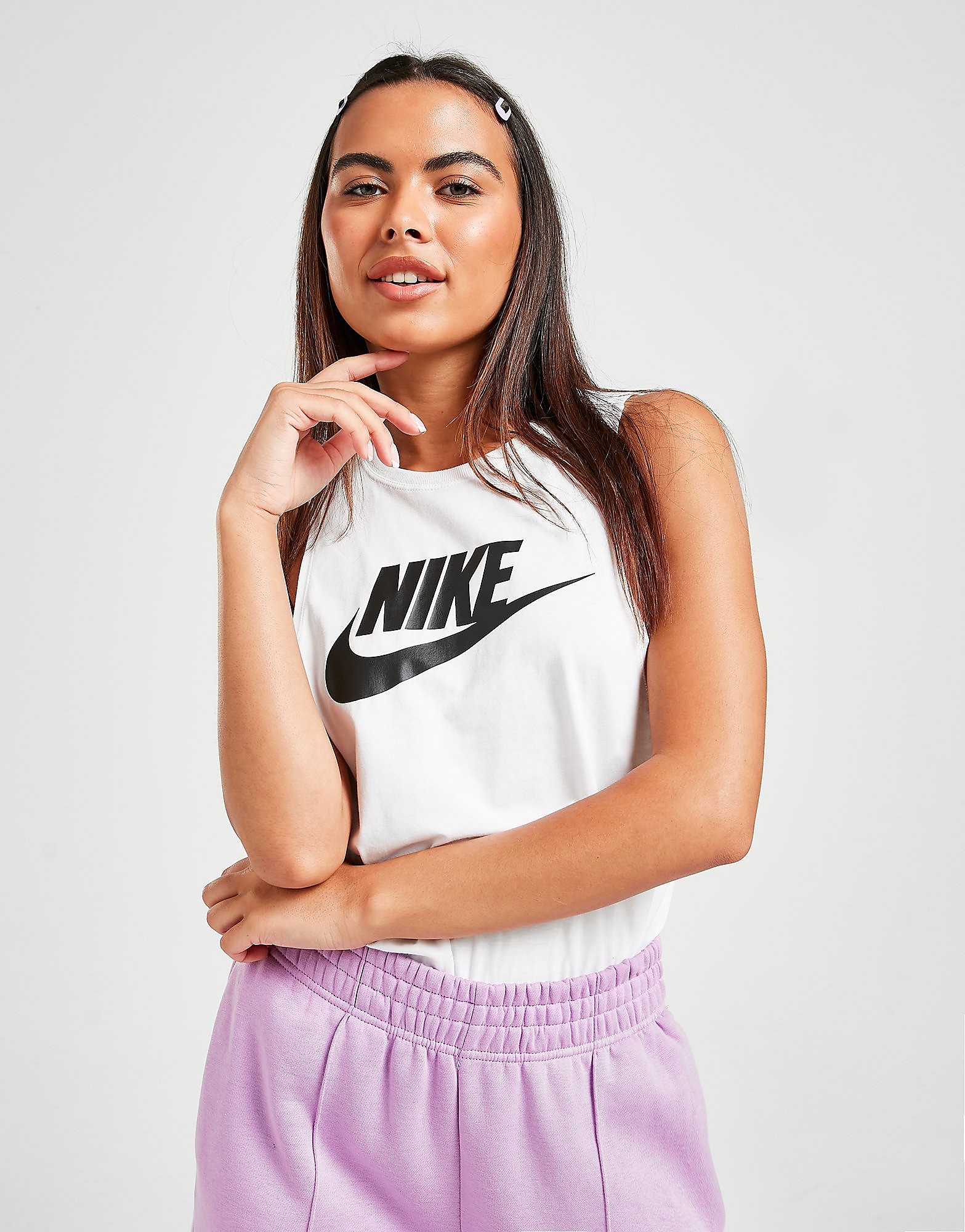 

Nike Futura Muscle Tank Top - White/Black - Womens, White/Black