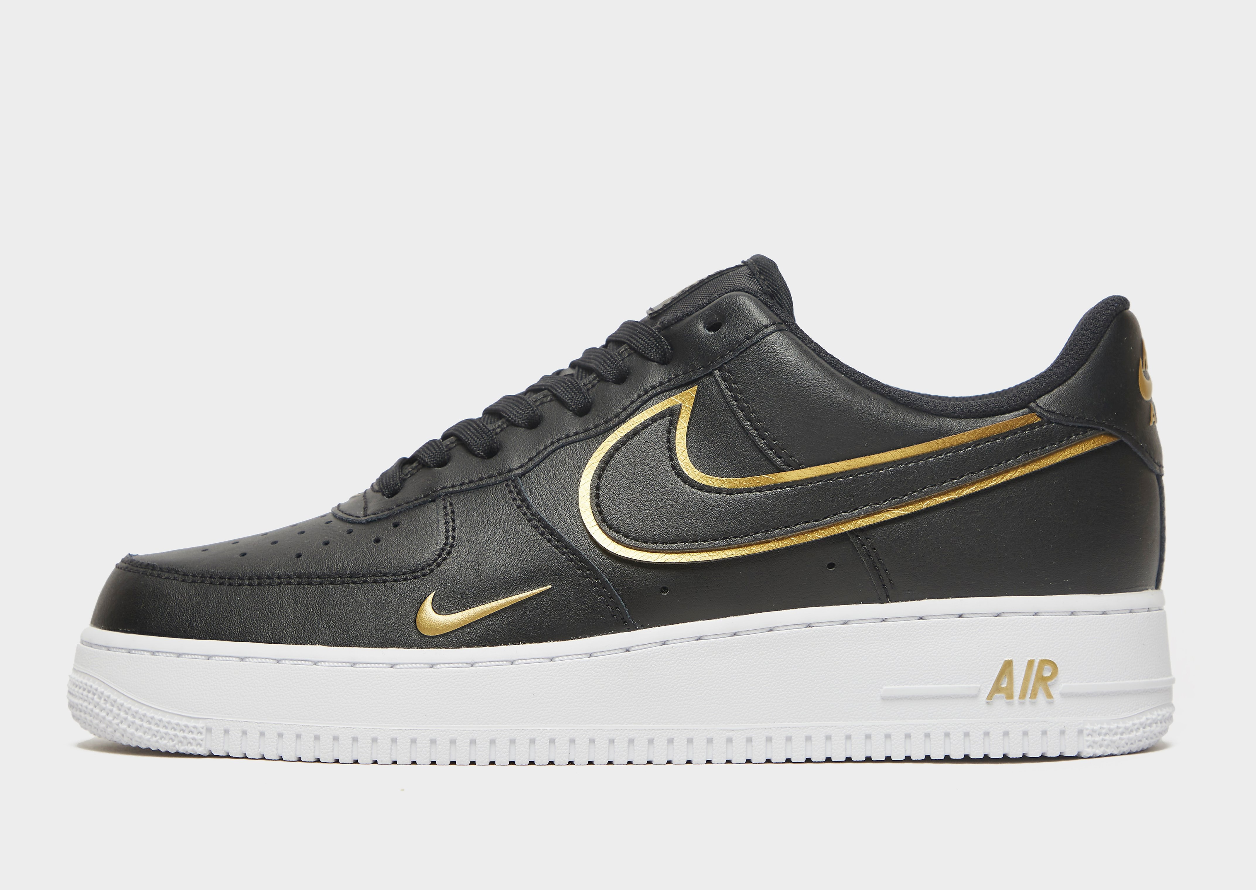 

Nike Air Force 1 '07 LV8 - Black/Metallic Gold/White/Black - Mens, Black/Metallic Gold/White/Black