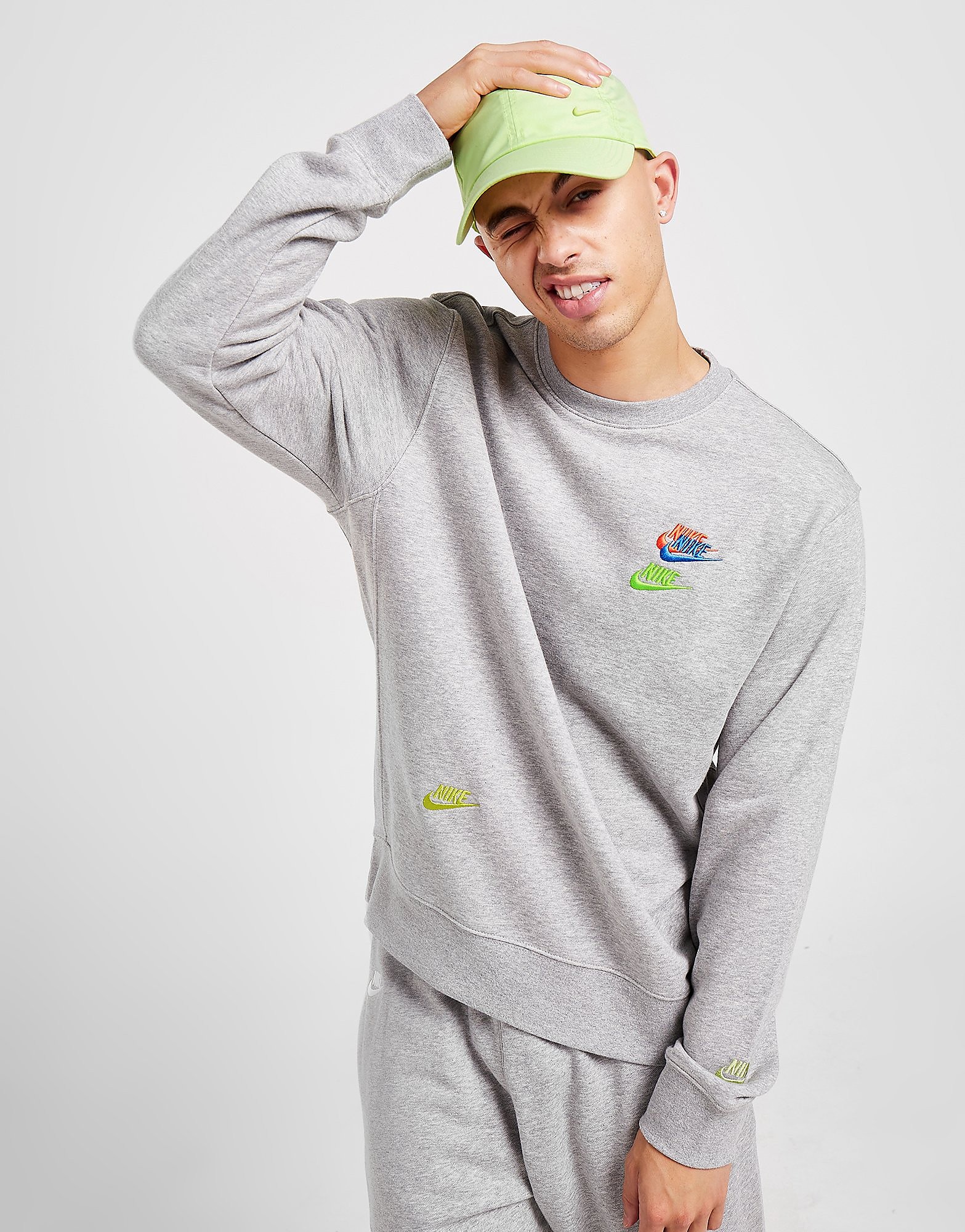 

Nike Multi Futura Crewneck Sweatshirt - Dark Grey - Mens, Dark Grey