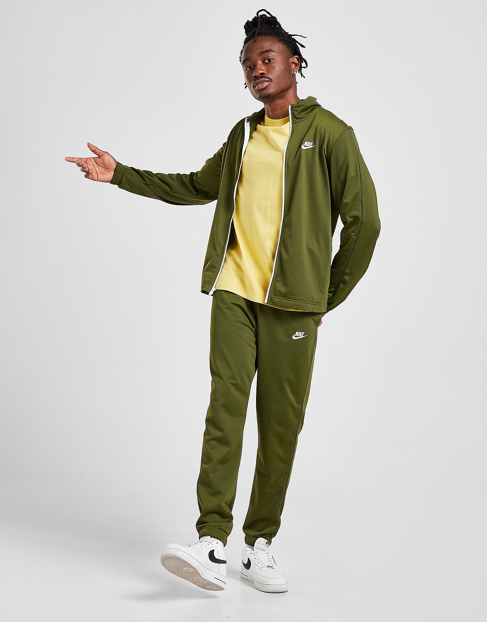 Nike Poly Tracksuit - Rough Green/Midnight Navy/White - Mens, Rough Green/Midnight Navy/White